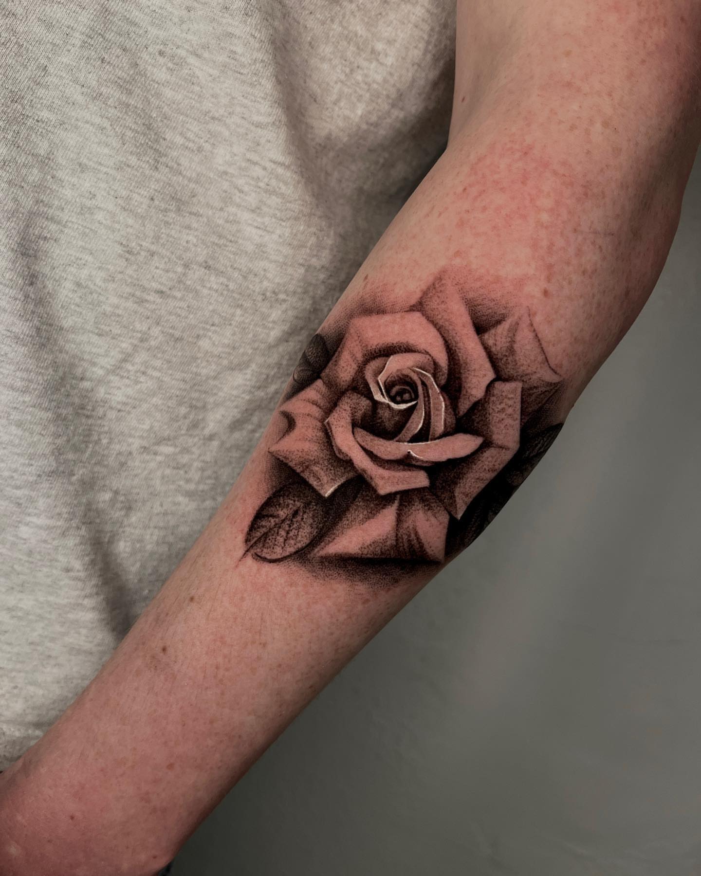 Tattoo by @monica.tattoos — dotwork, realism