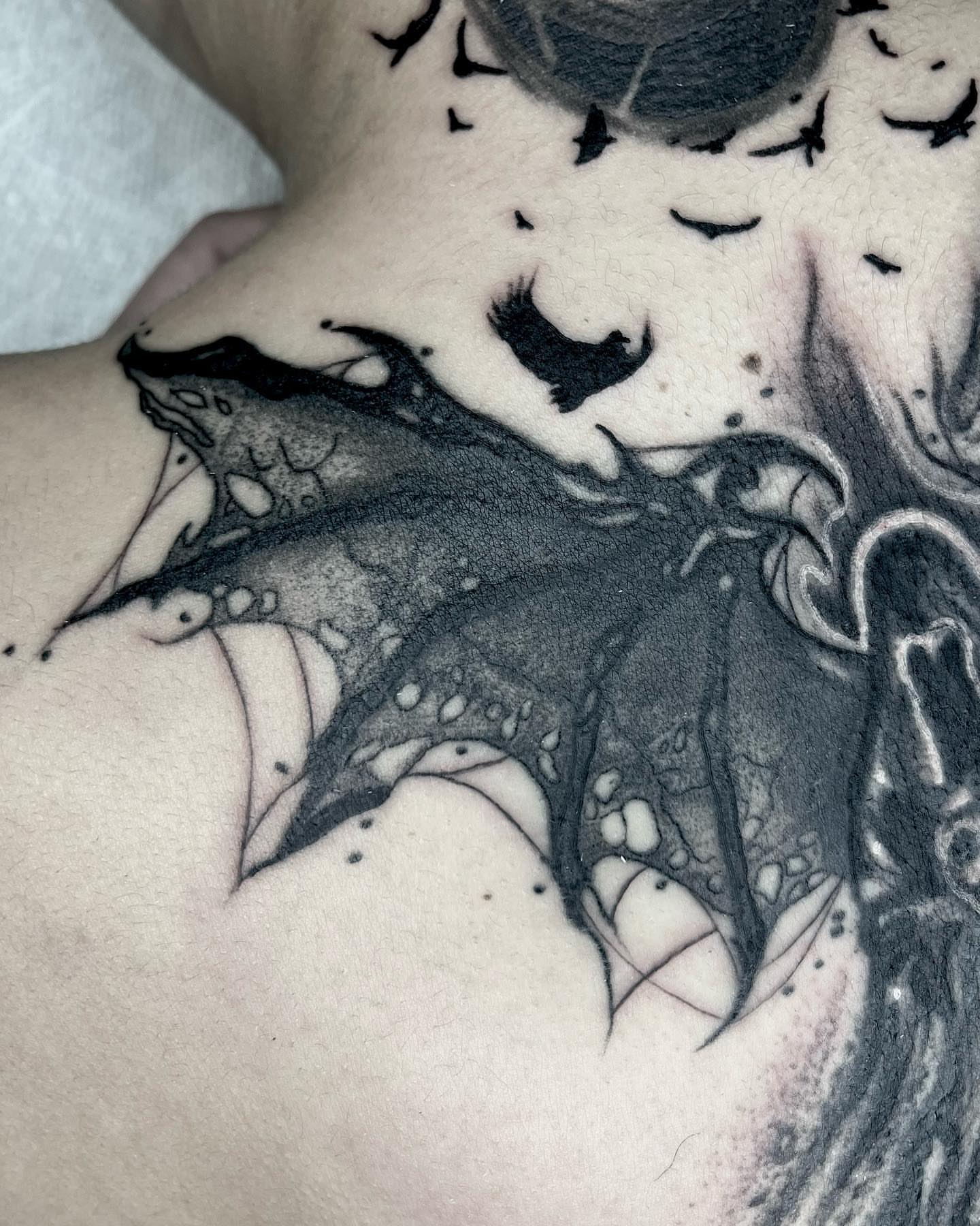 Dragon realism tattoo on the chest by Las Vegas Tattoo ⚡️dark Art⚡️
