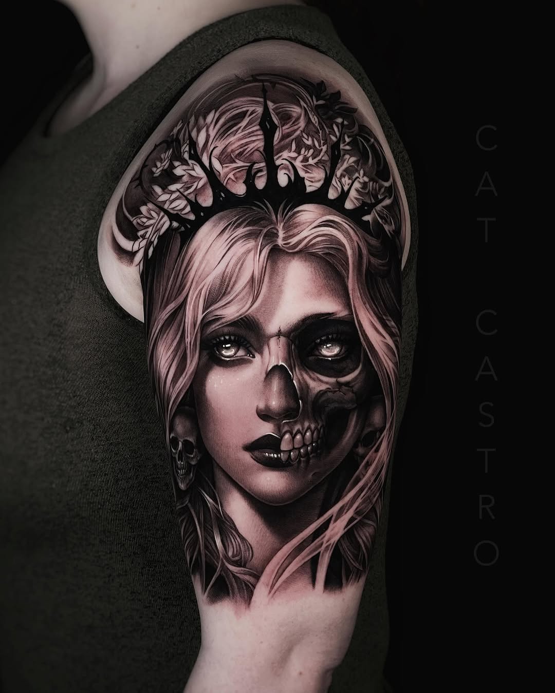 Tattoo by @catcastrotattoos — realism, dark_realism