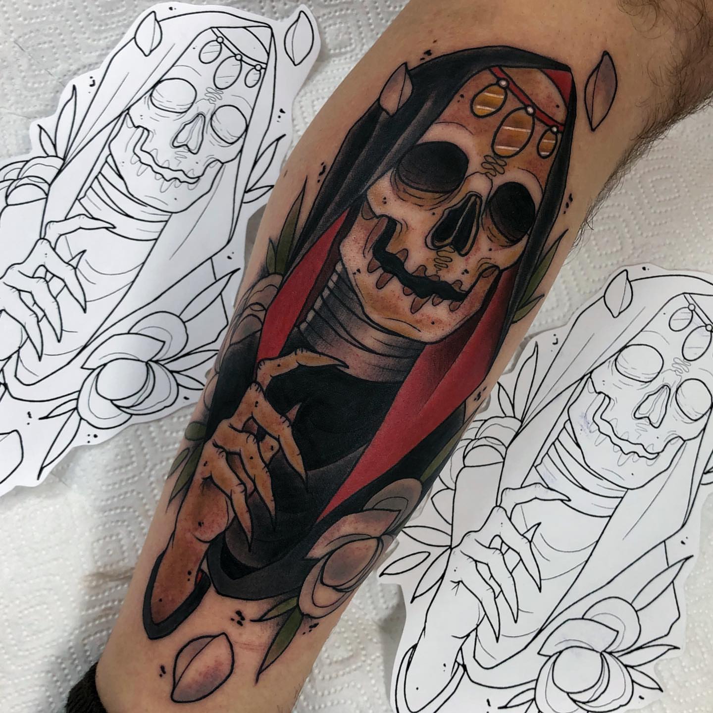 Tattoo by @leefscented β american_traditional, dark_realism