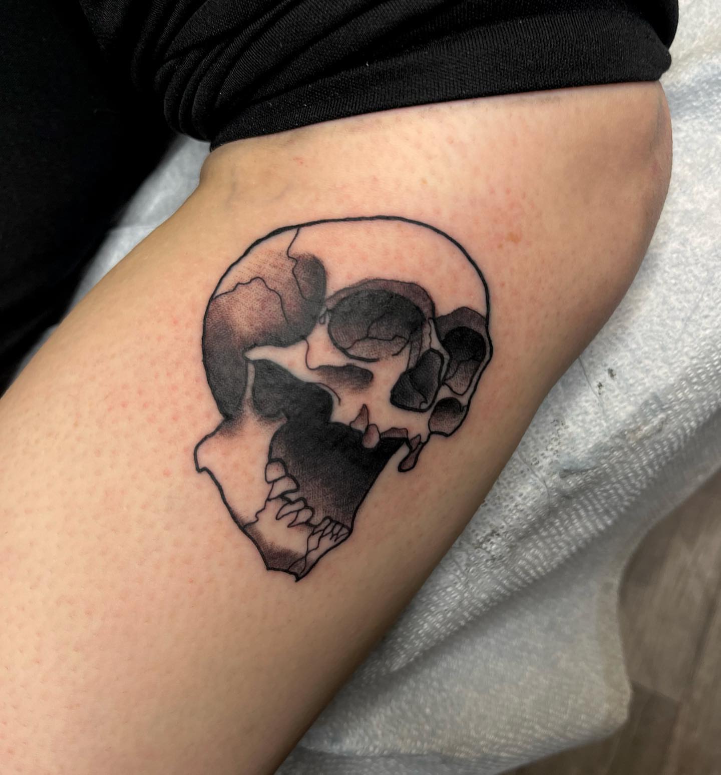 Tattoo by @joshgarte_ — black_and_grey
