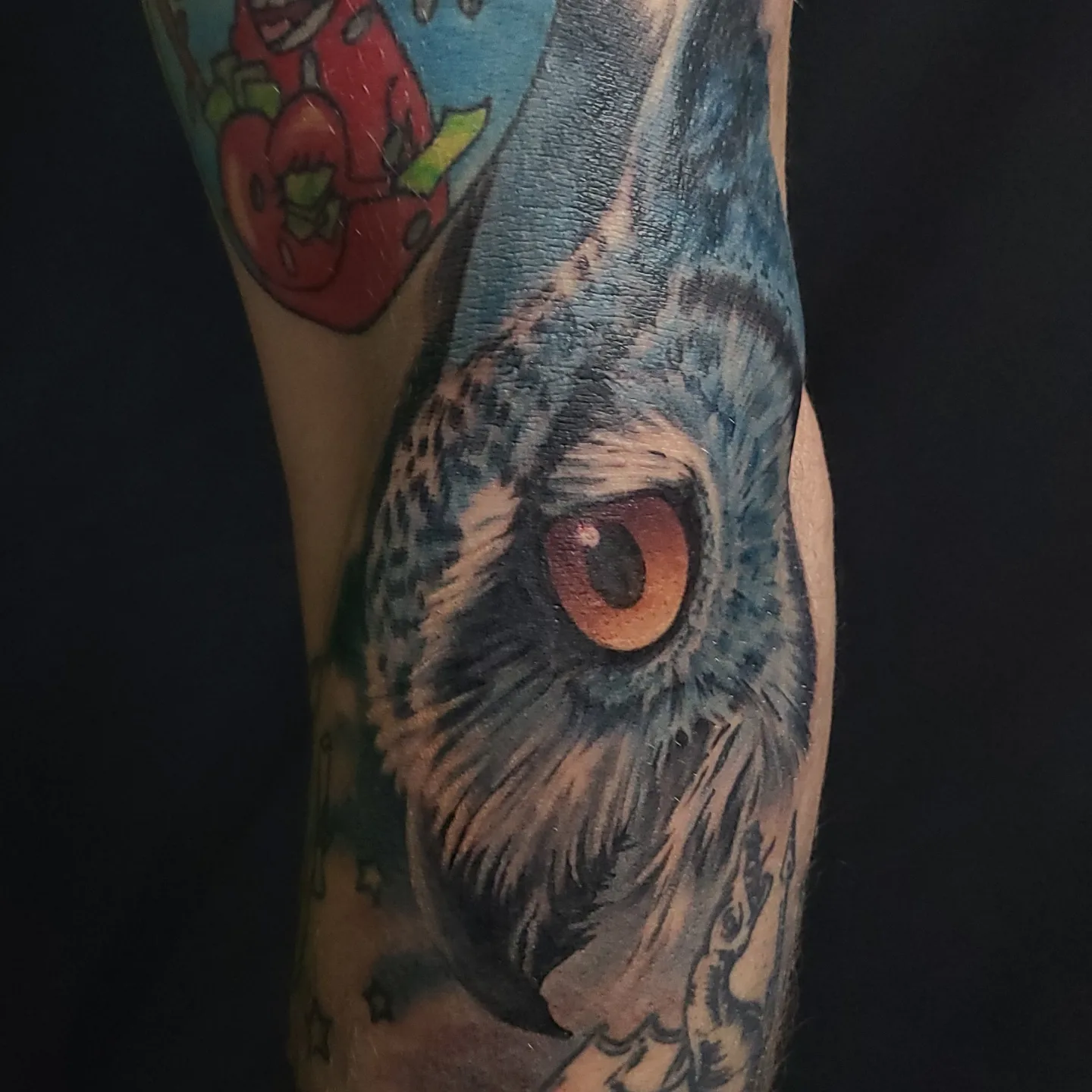 Owl realism tattoo on the forearm by Gabrielle Nicole Soucie