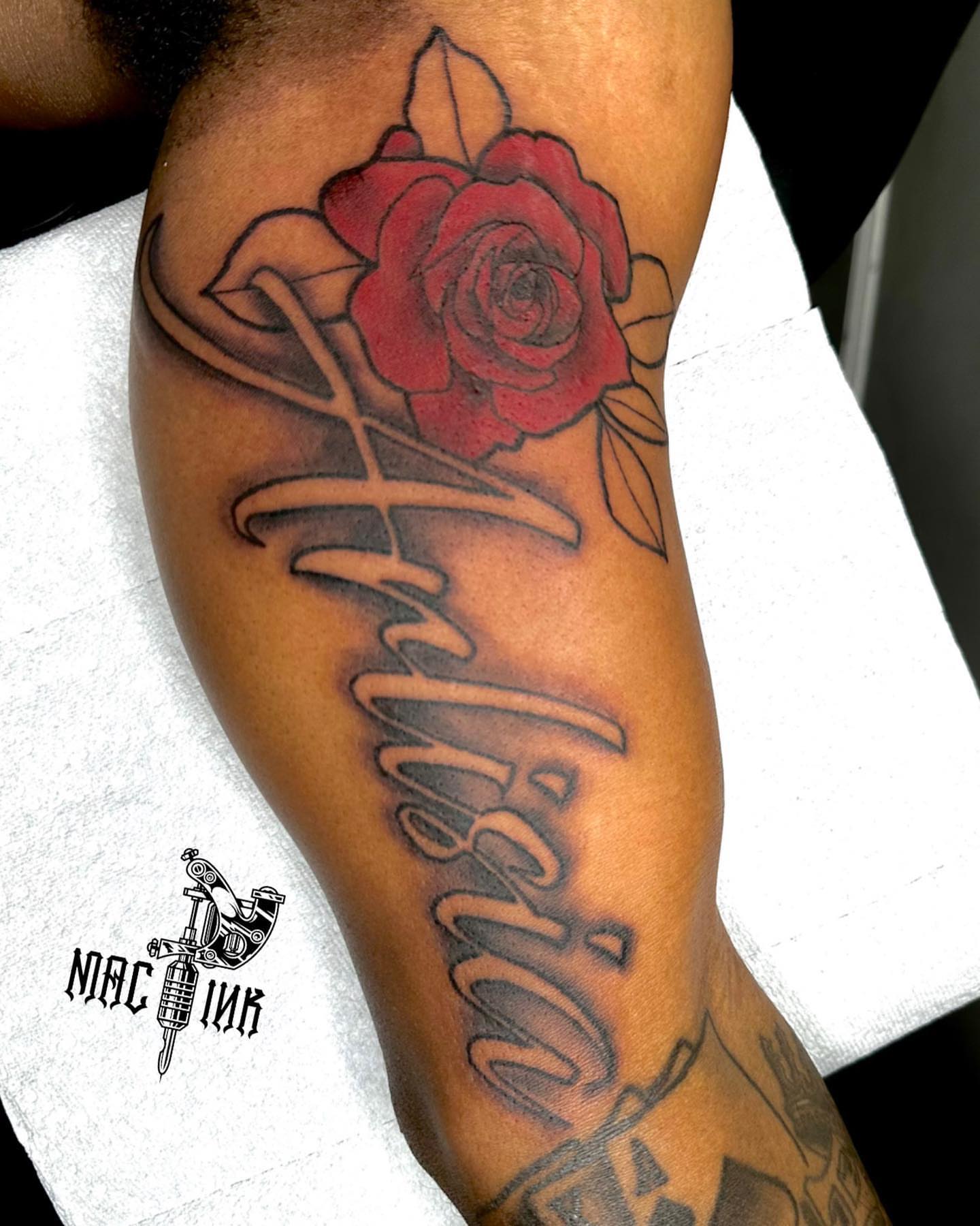 Tattoo by @macink__ — black_and_grey