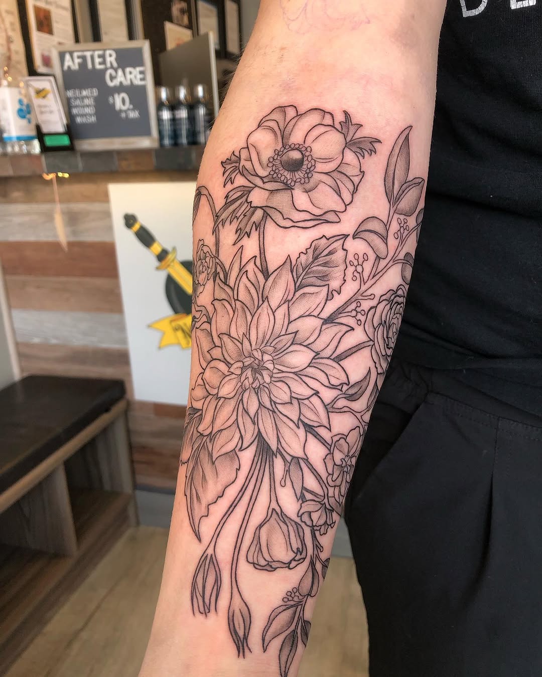 Tattoo by @stewstattoos — fine_line, black_and_grey