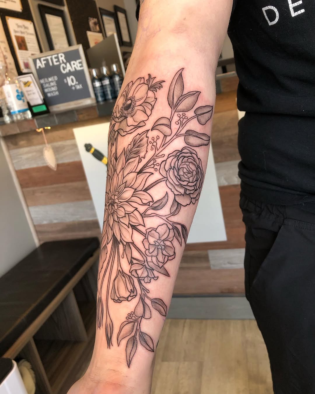 Tattoo by @stewstattoos — fine_line, black_and_grey