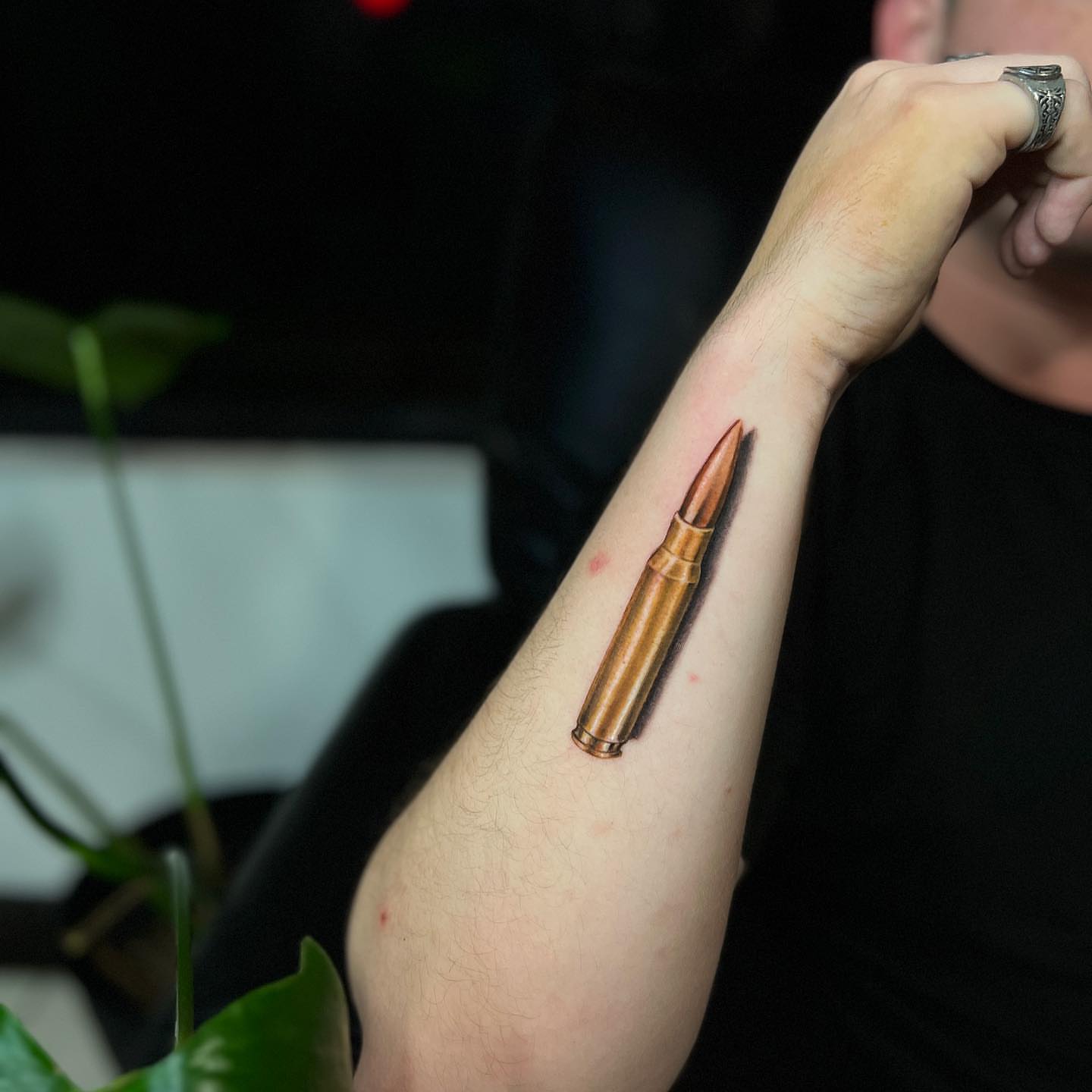 Bullet realism tattoo on the forearm by Luisd_art, Charlotte, North Carolina