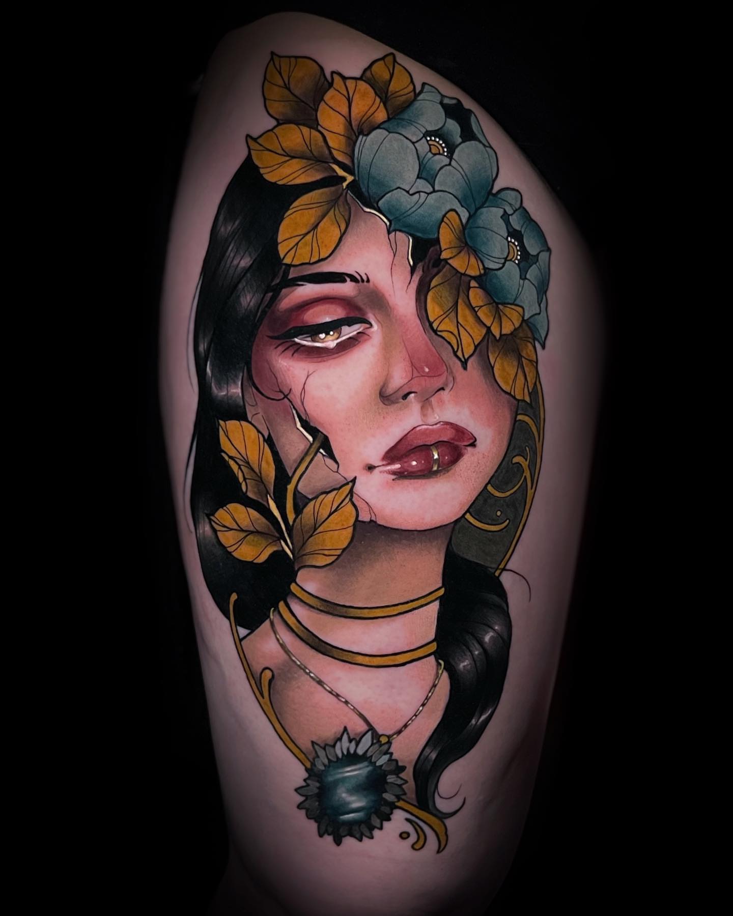 Tattoo by @kikifiligree — realism, dark_realism