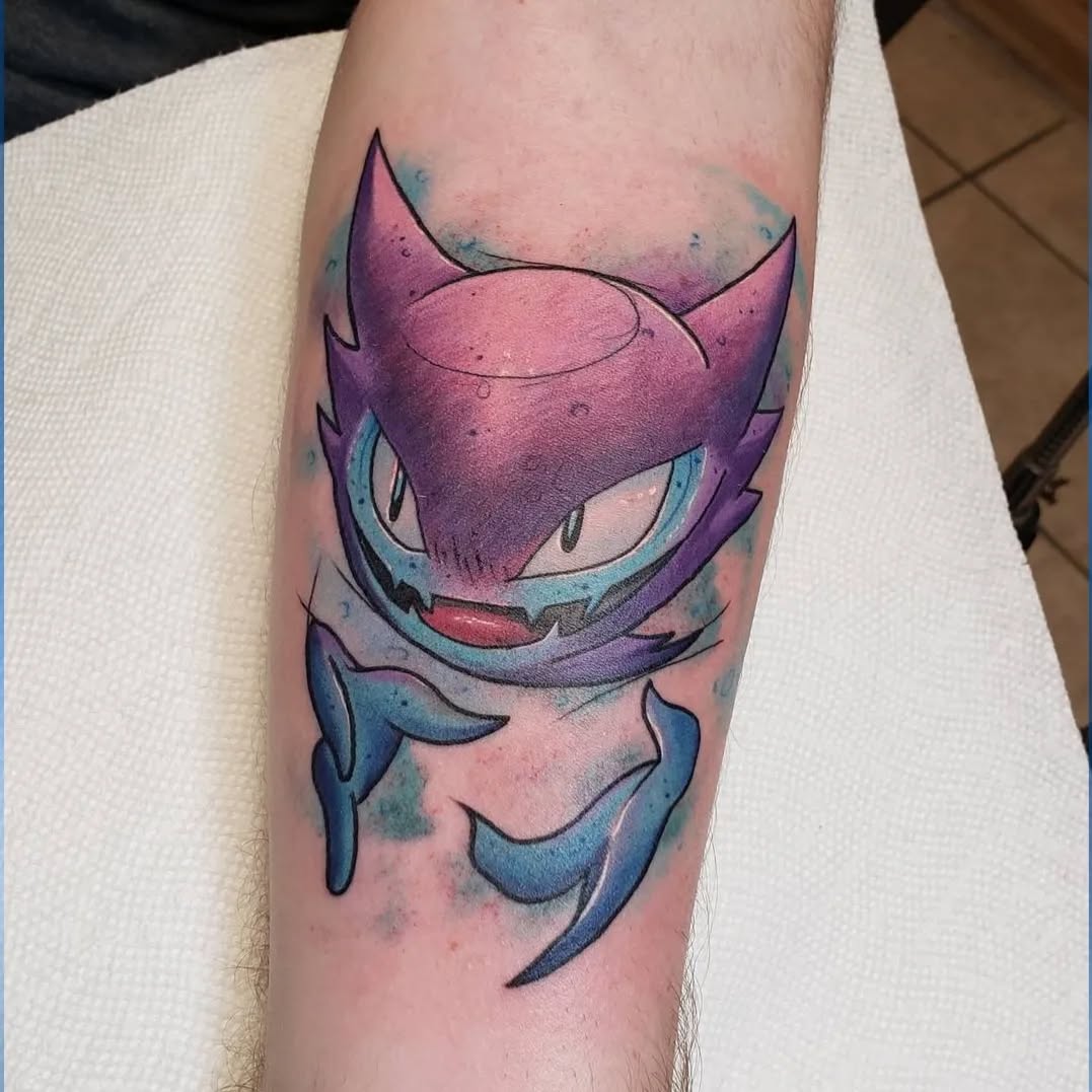 Tattoo by @dropdeadbz — anime, watercolor