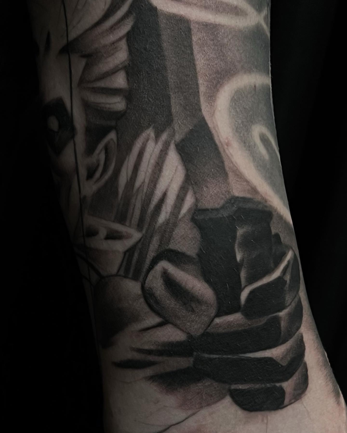 Rose and thorns realism tattoo on the forearm by Madison Ast Tattoo