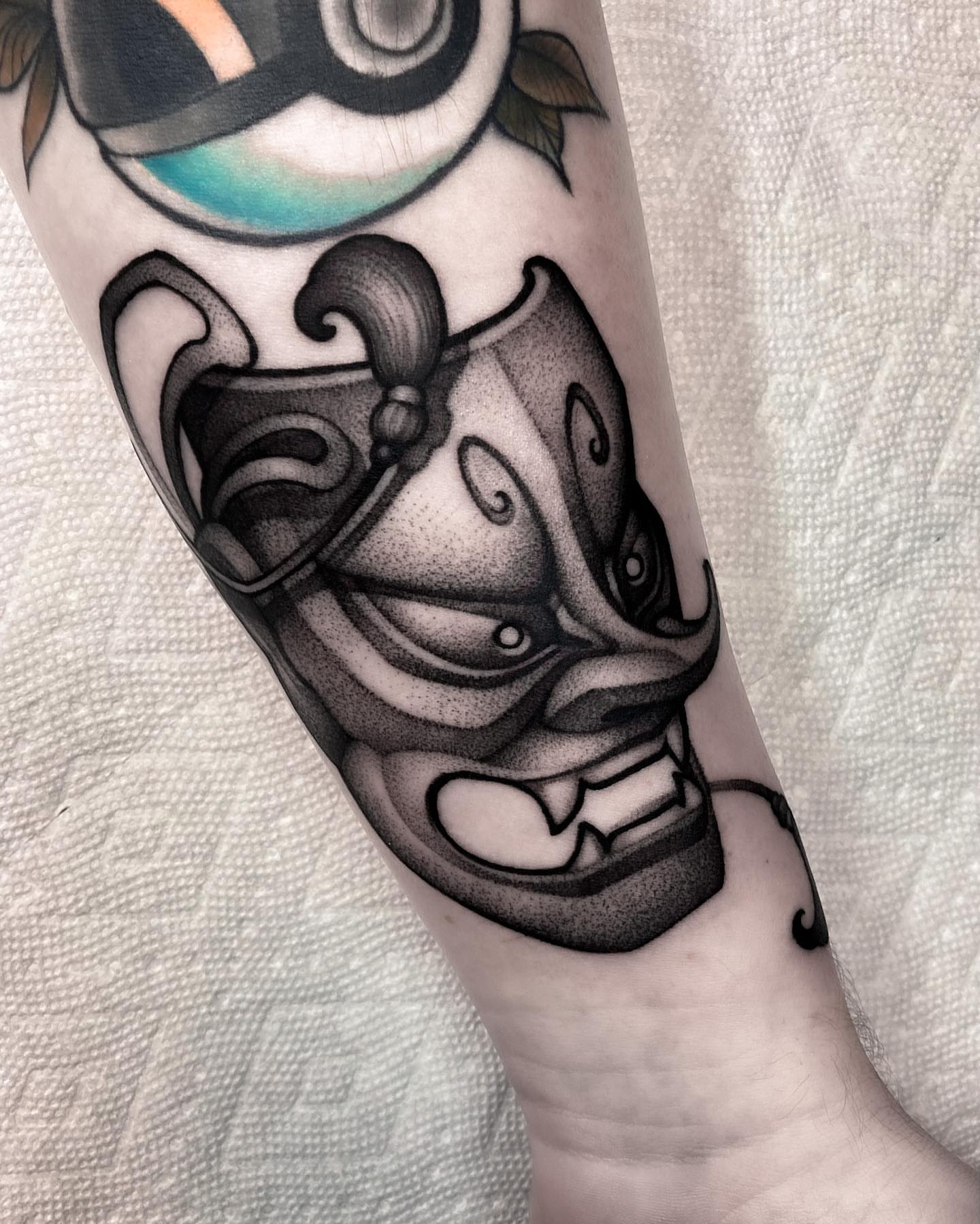 Tattoo by @kairo.tattooer — black_and_grey
