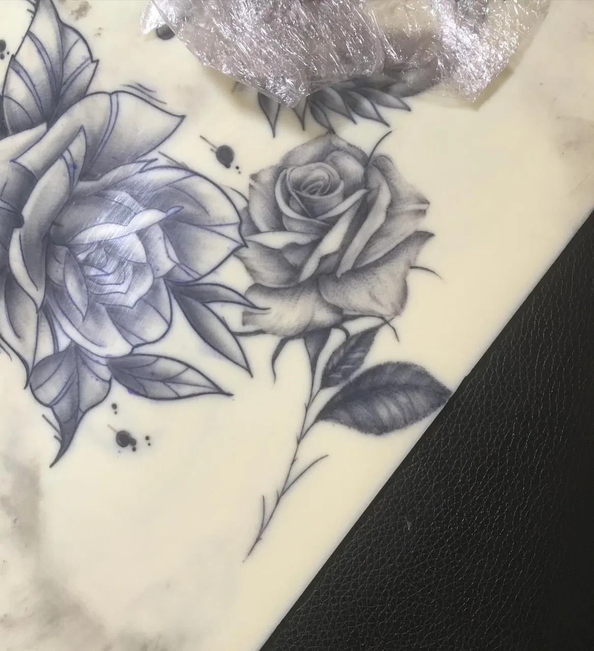 Roses black and grey tattoo by Blot_Tattoo