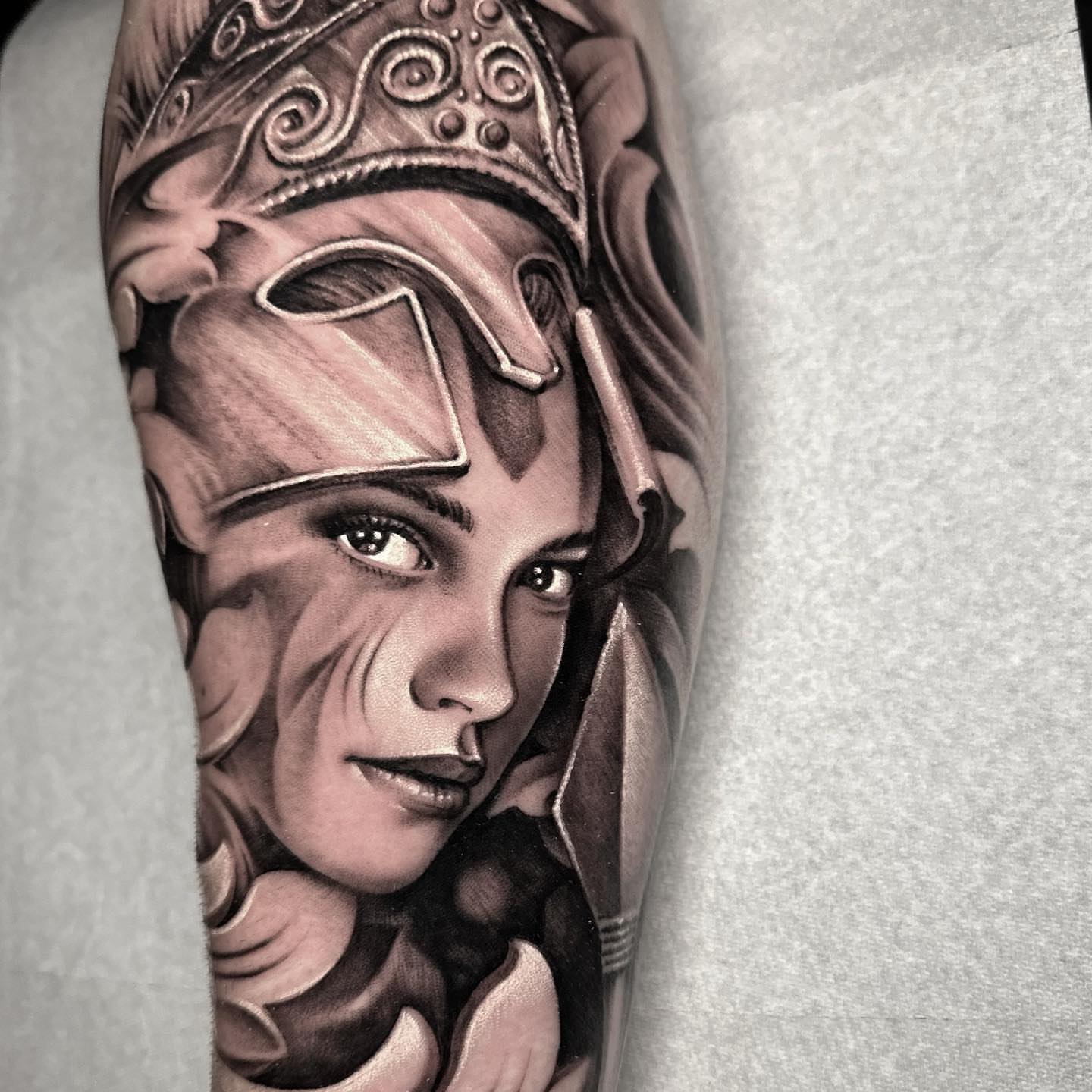 Tattoo by @gabejensentattoos — realism, black_and_grey