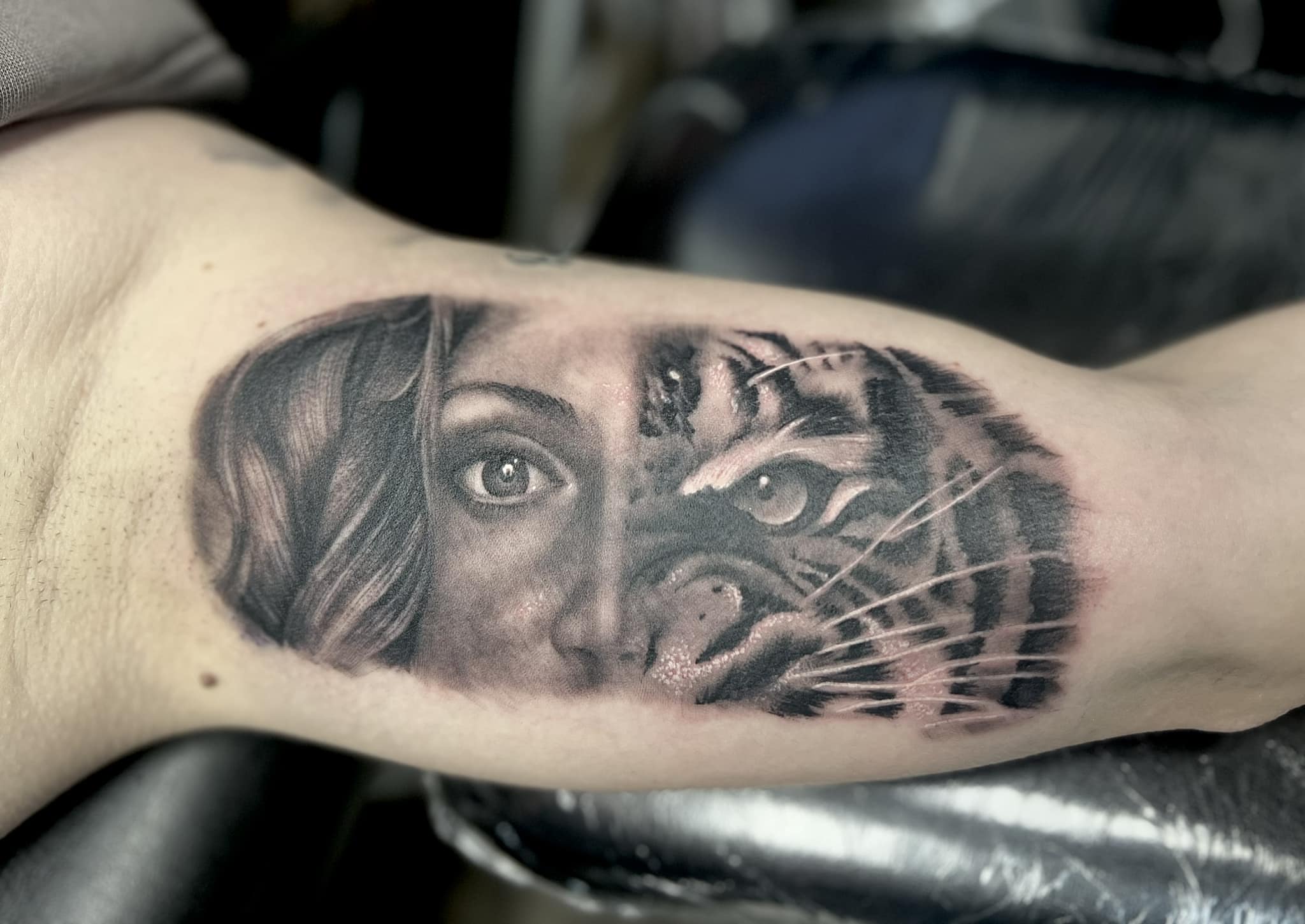 Tattoo by @leftycolbert_official — realism, black_and_grey