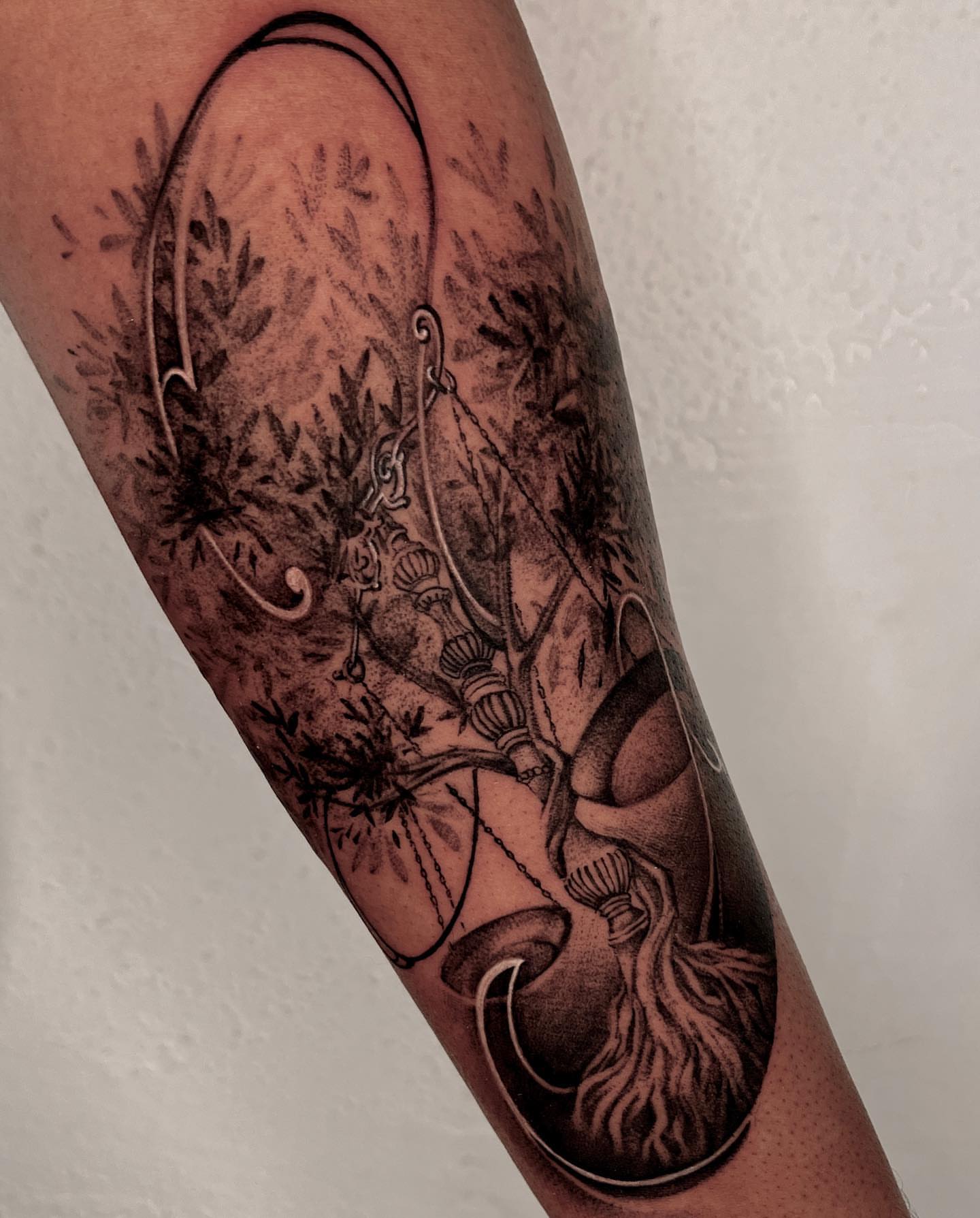 Tattoo by @monica.tattoos — black_and_grey, realism