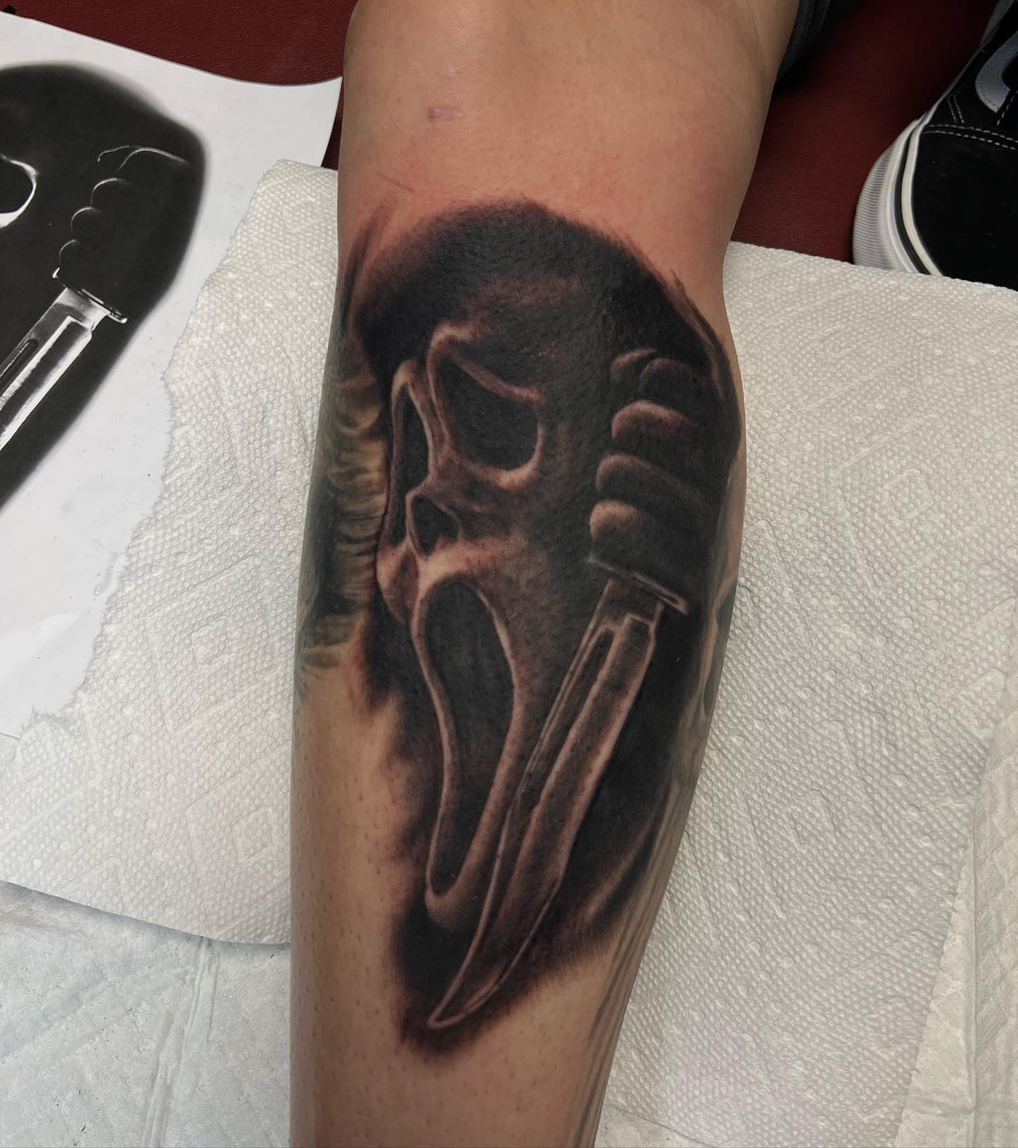 Tattoo by @mctatty — black_and_grey, realism