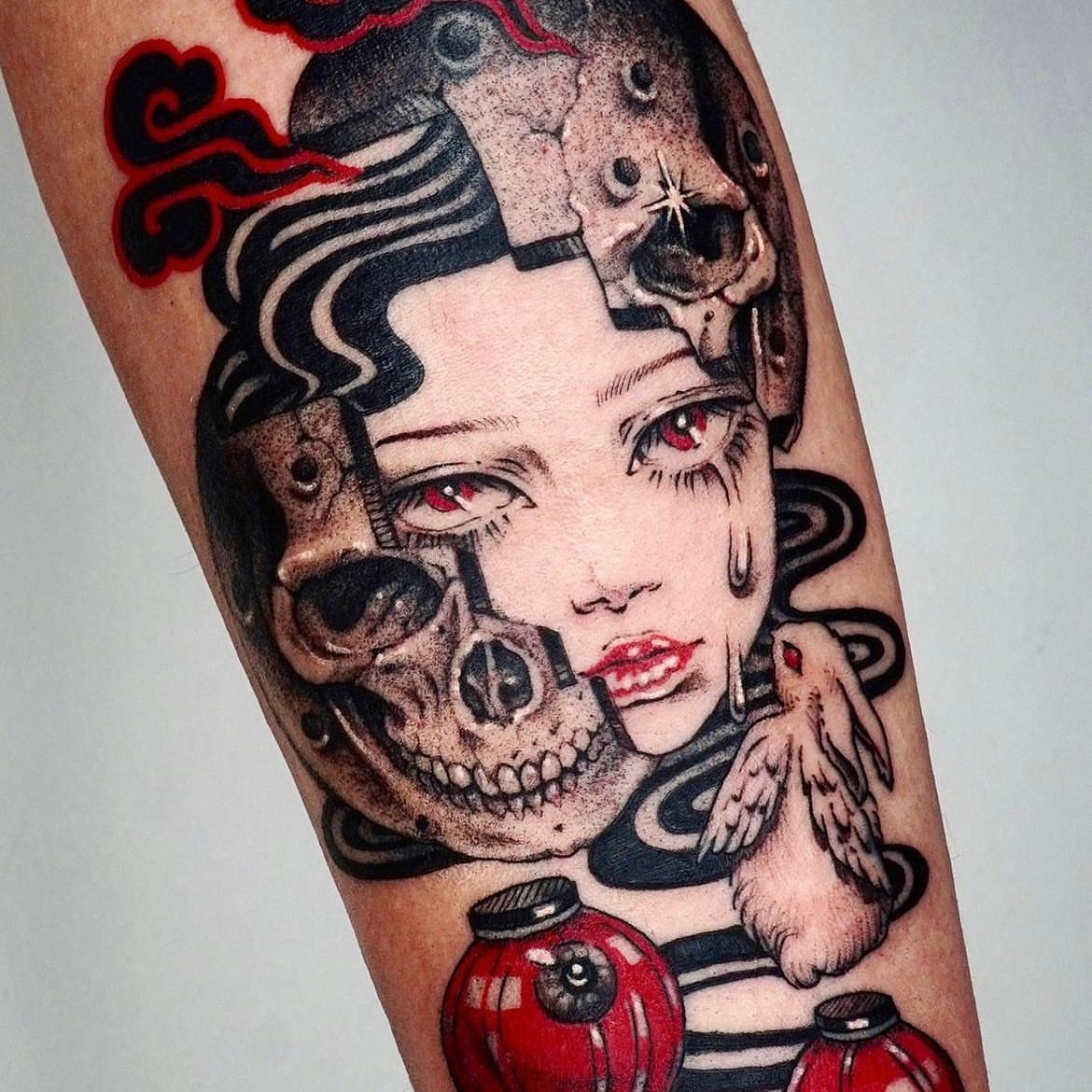 Tattoo by @jaded_youth_ — american_traditional, dark_realism