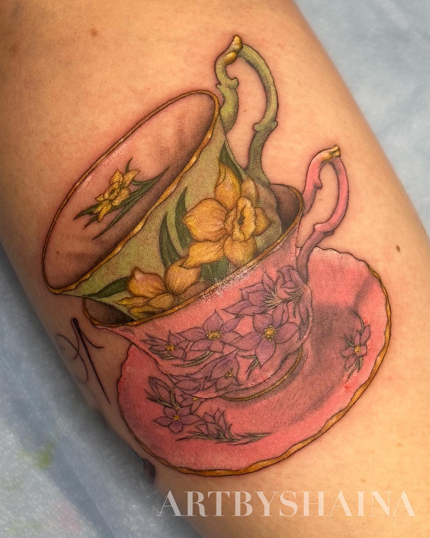 Tattoo by @artbyshaina — watercolor