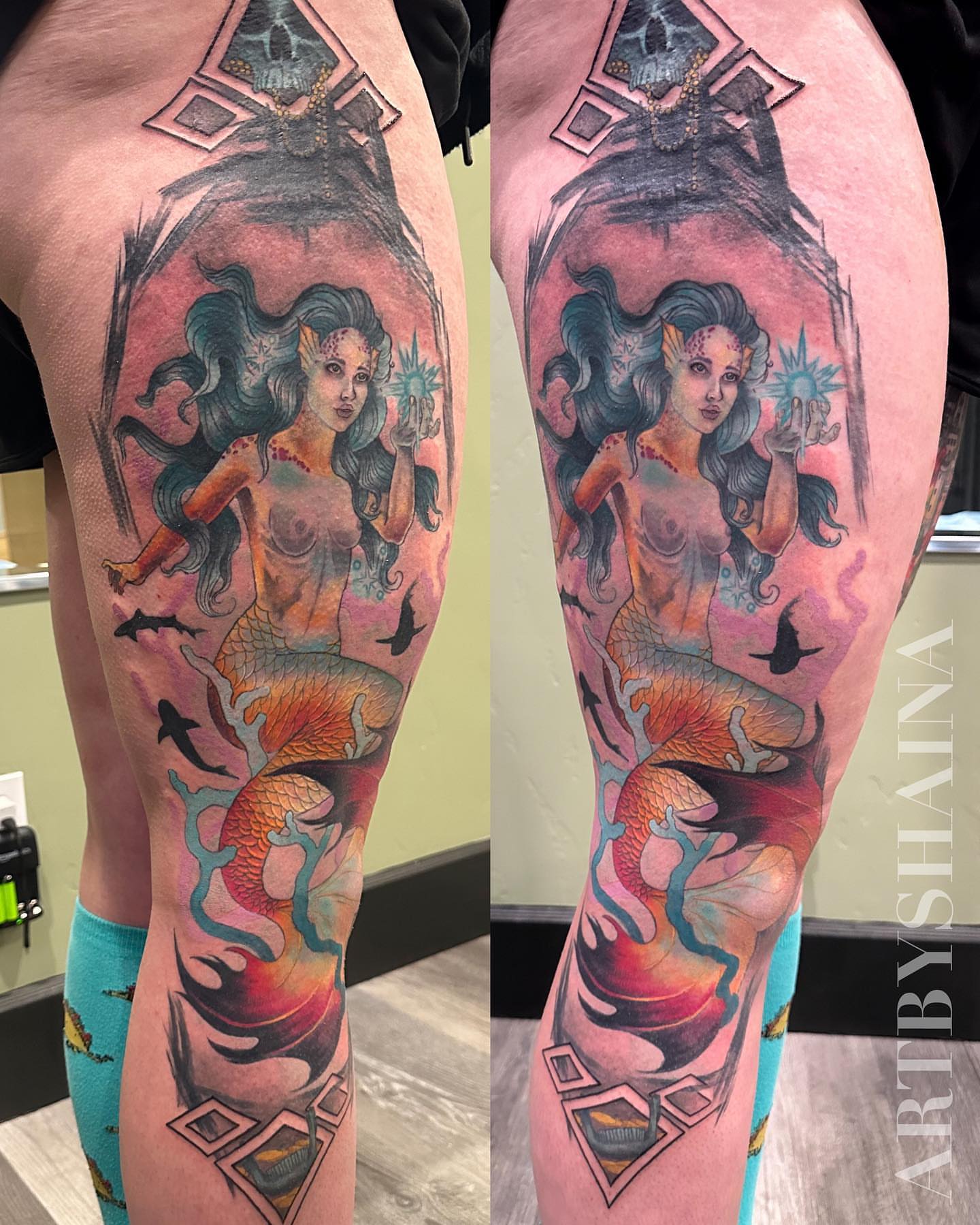 Tattoo by @artbyshaina — illustrative, realism