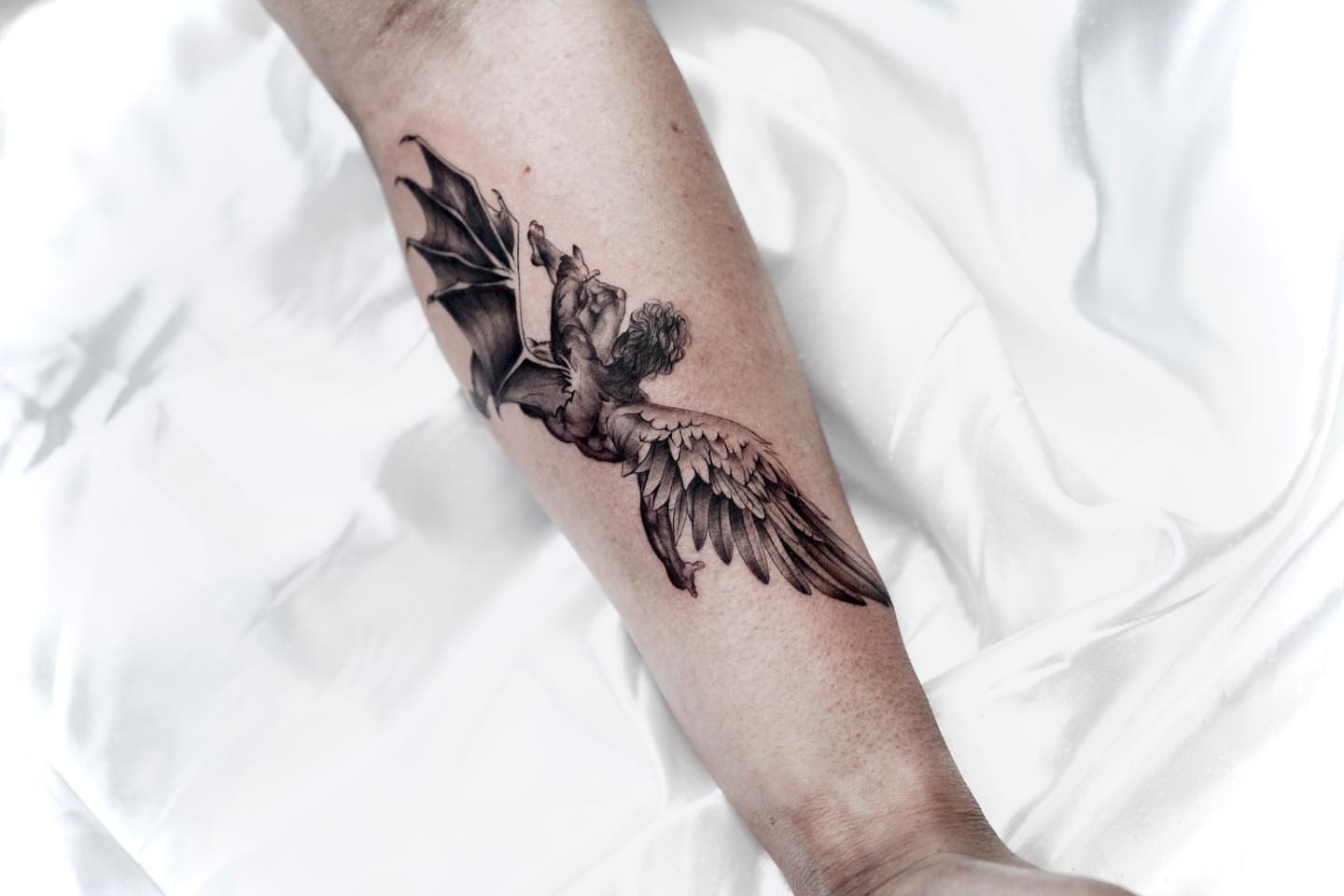 Tattoo by @diegoaravenatatuajes — black_and_grey, realism