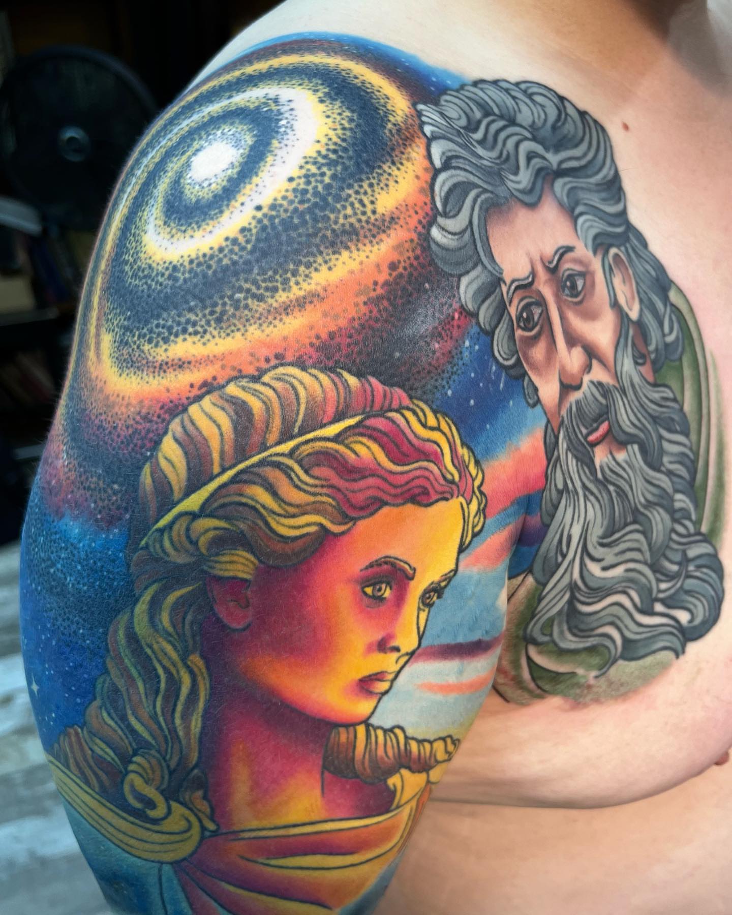 Tattoo by @mikeatidwell — dotwork, realism