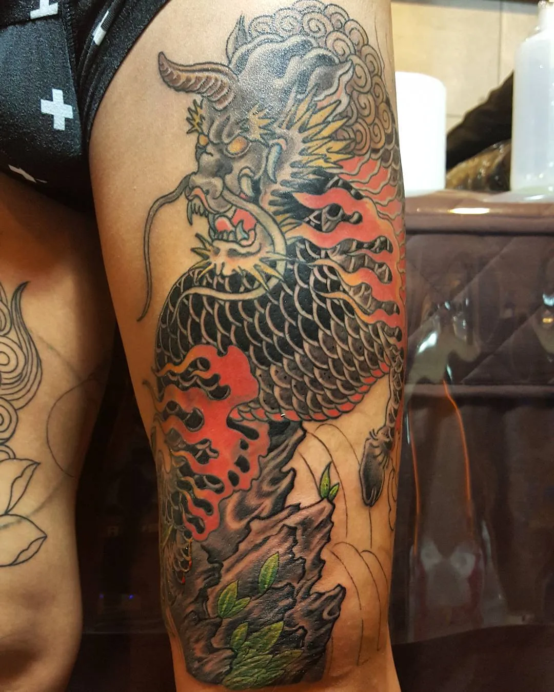 Dragon japanese irezumi tattoo on the forearm by zamix_traditional, San Francisco, California