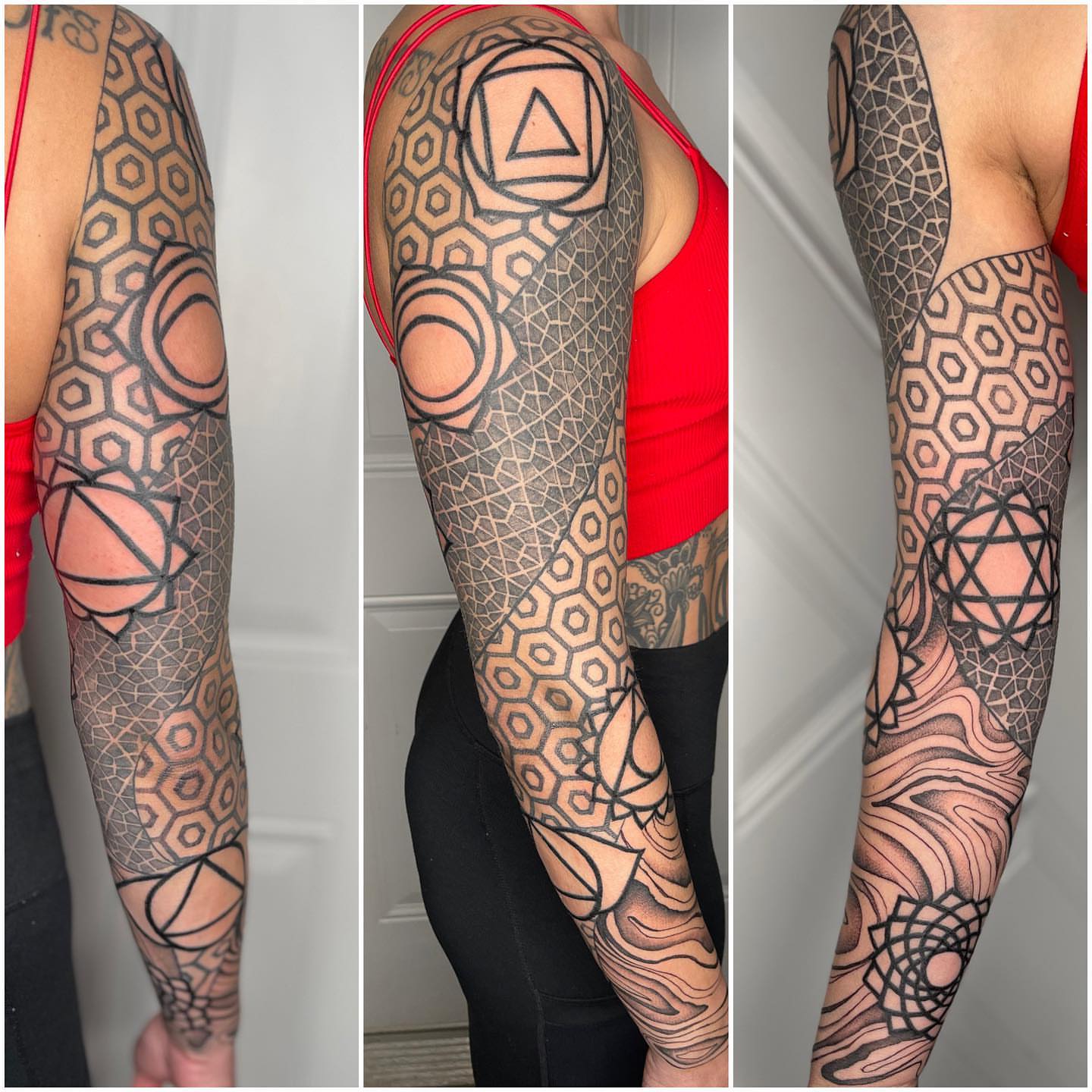 Geometric patterns geometric tattoo on the forearm by 𝕵𝖊𝖘𝖘𝖆 𝕭𝖎𝖌𝖊𝖑𝖔𝖜, Harrison, New Jersey