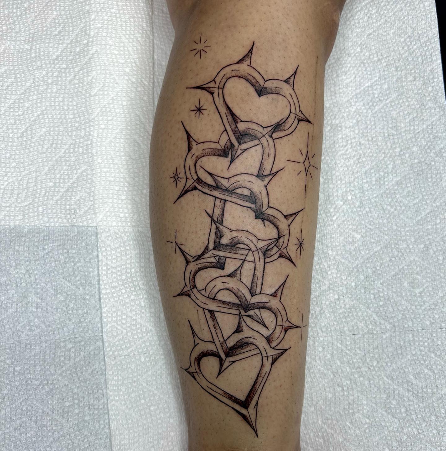 Tattoo by @lildebbie214 — black_and_grey