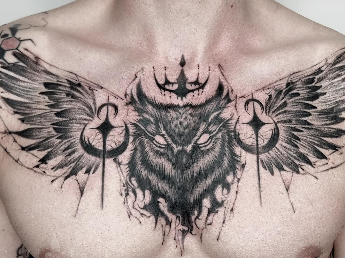 Tattoo by @ink_voodoo — black_and_grey, dark_realism