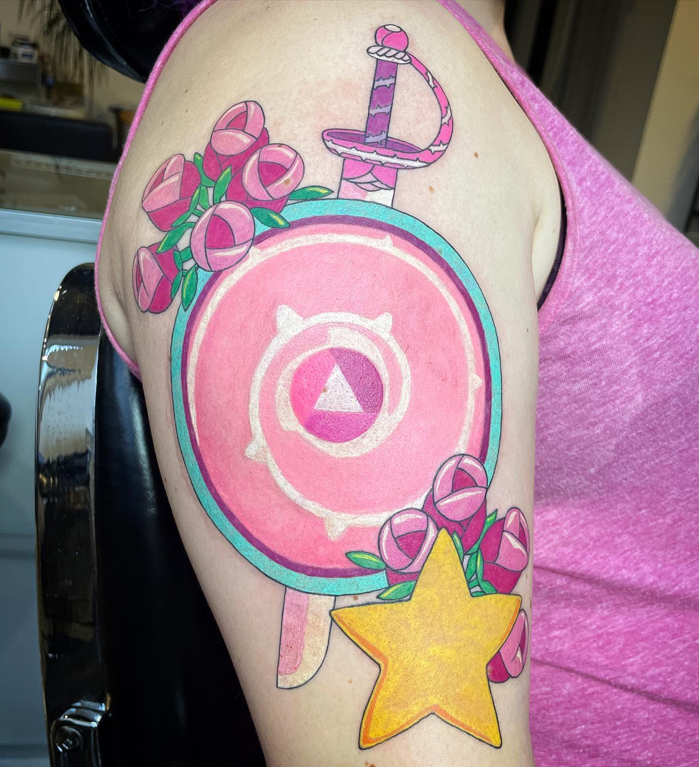Tattoo by @rowanrhystattoo — new_school, illustrative