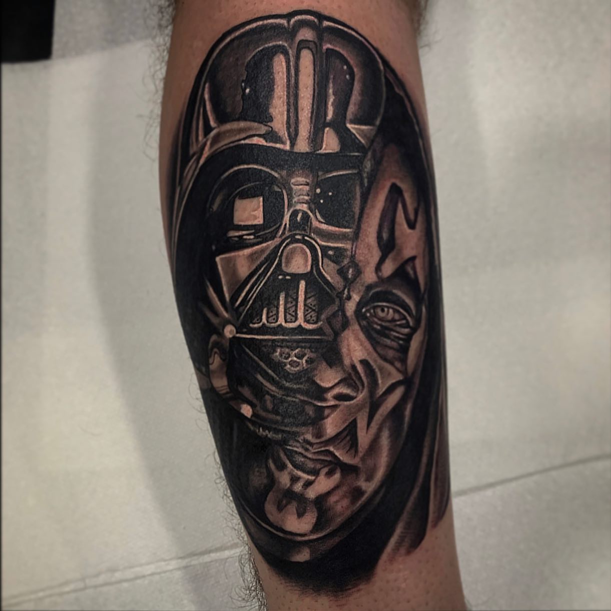 Darth vader realism tattoo on the forearm by Izak Blanke, Murfreesboro, Tennessee
