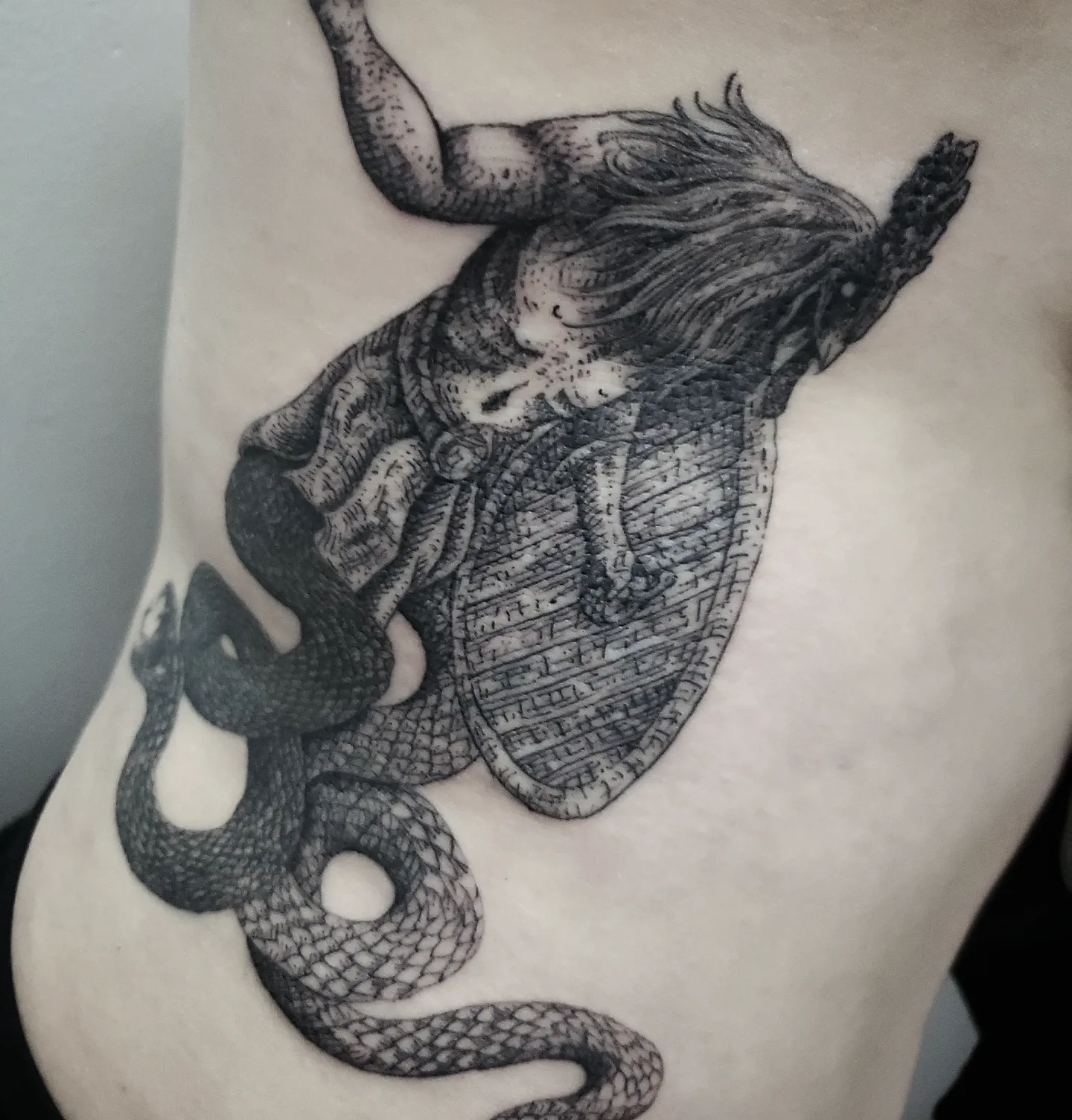 Tattoo by @kritrv — black_and_grey, realism