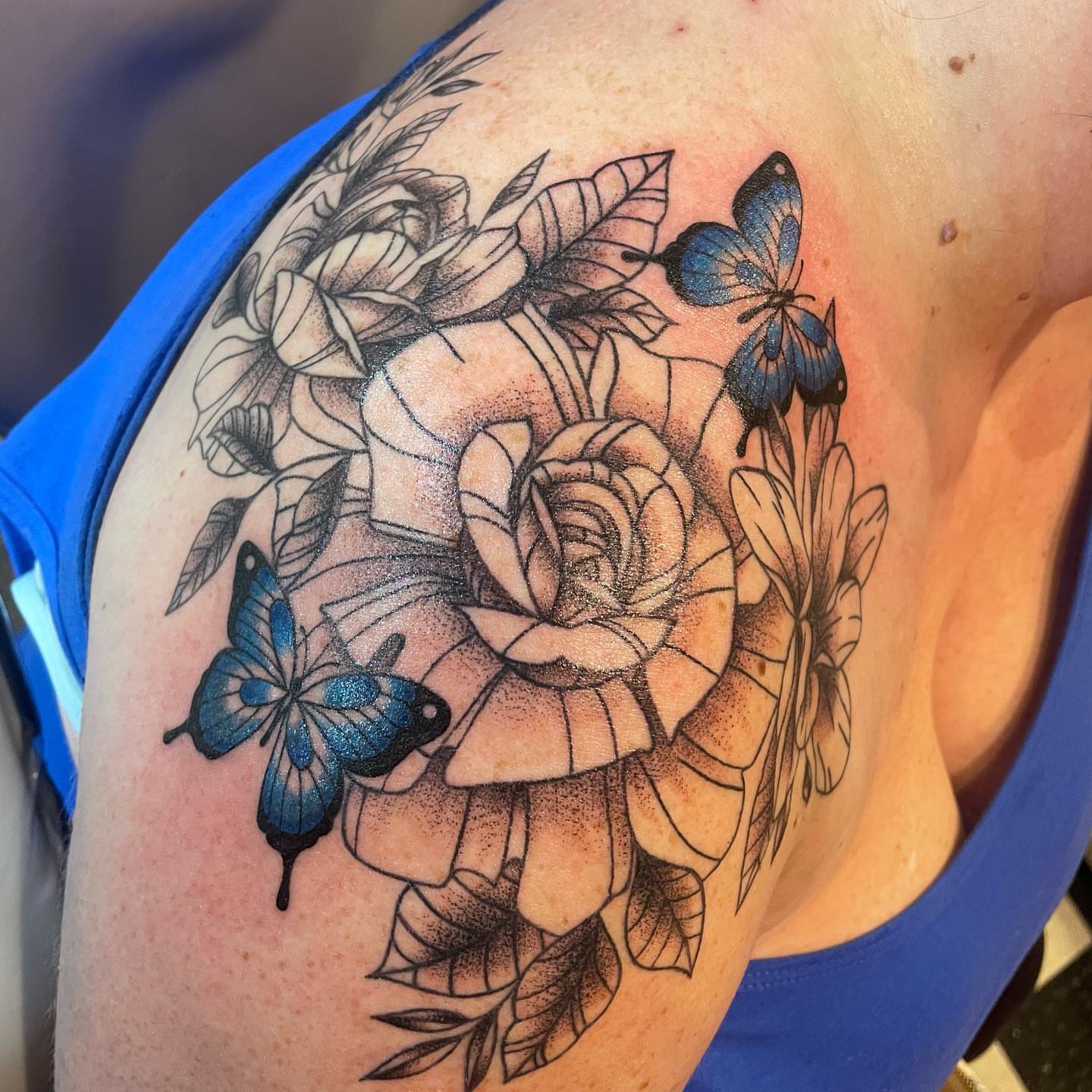 Tattoo by @kstuckeytattoos — black_and_grey, realism