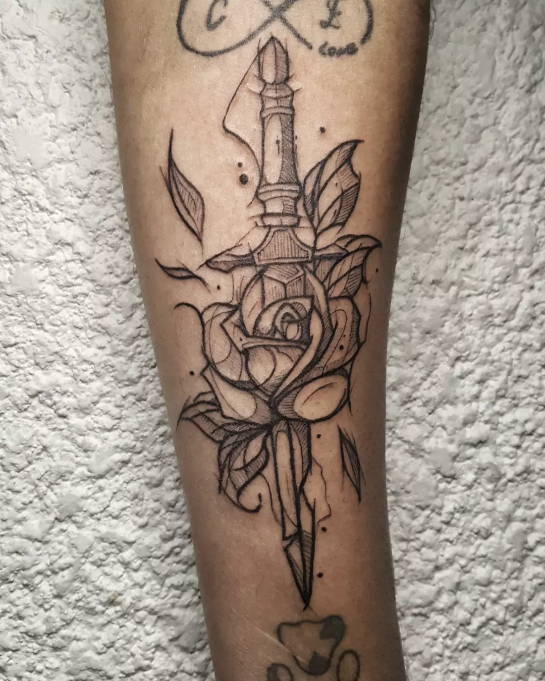 Tattoo by @242_ink — black_and_grey