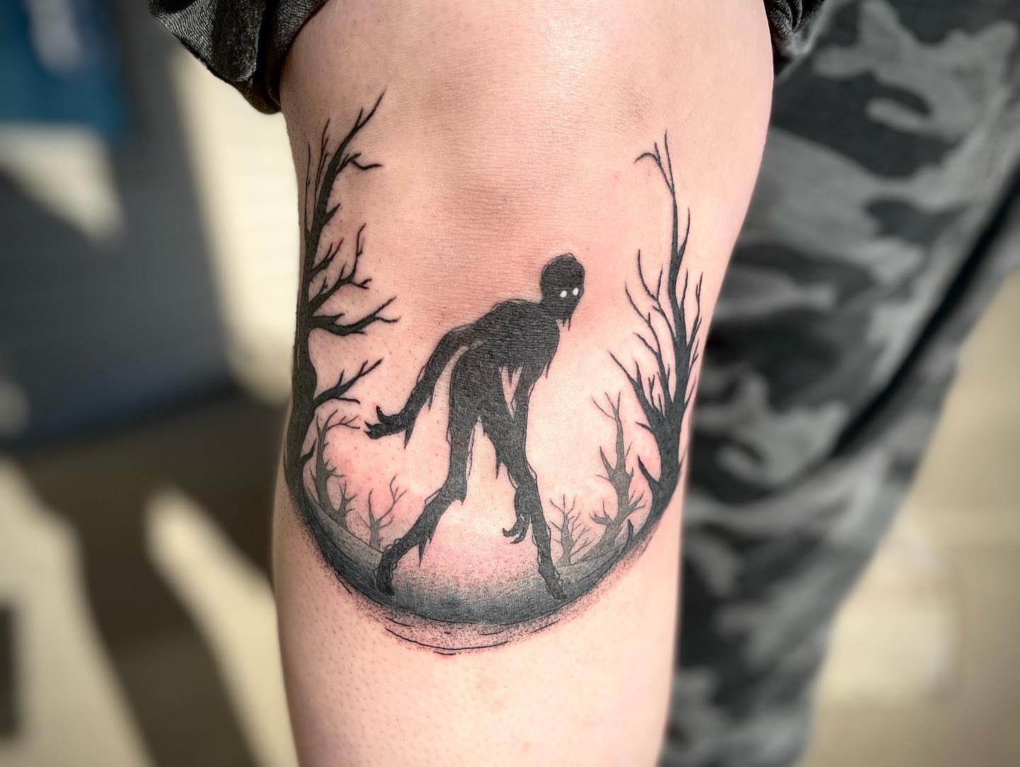 Tattoo by @alandapanda — black_and_grey