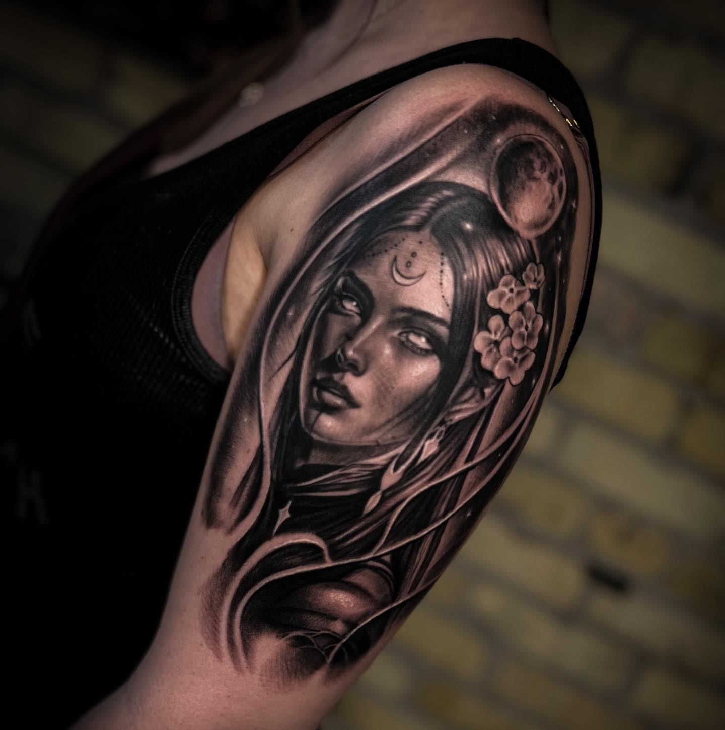 Tattoo by @aaronthomastattoos — realism, dark_realism