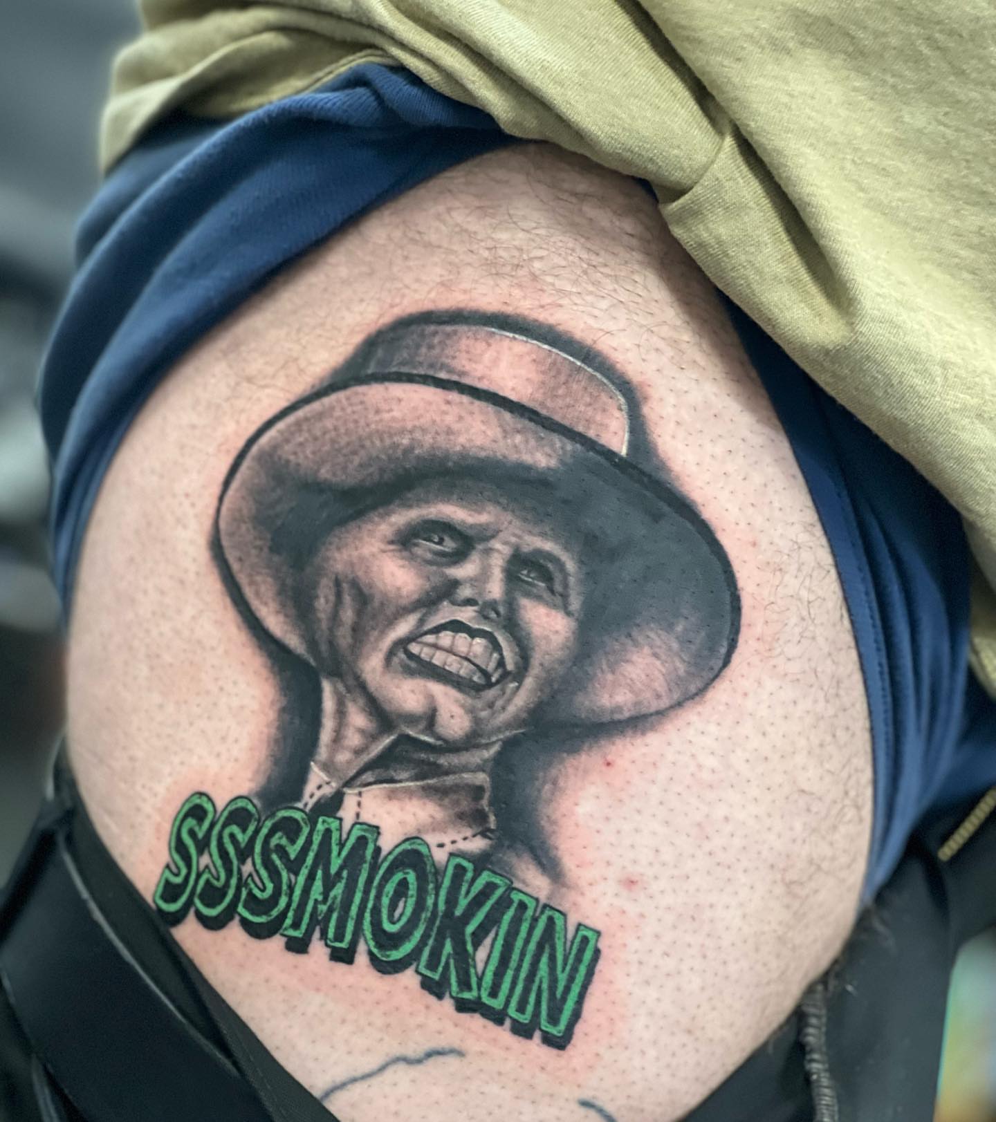 Tattoo by @burkes.body.graphic — dotwork, realism