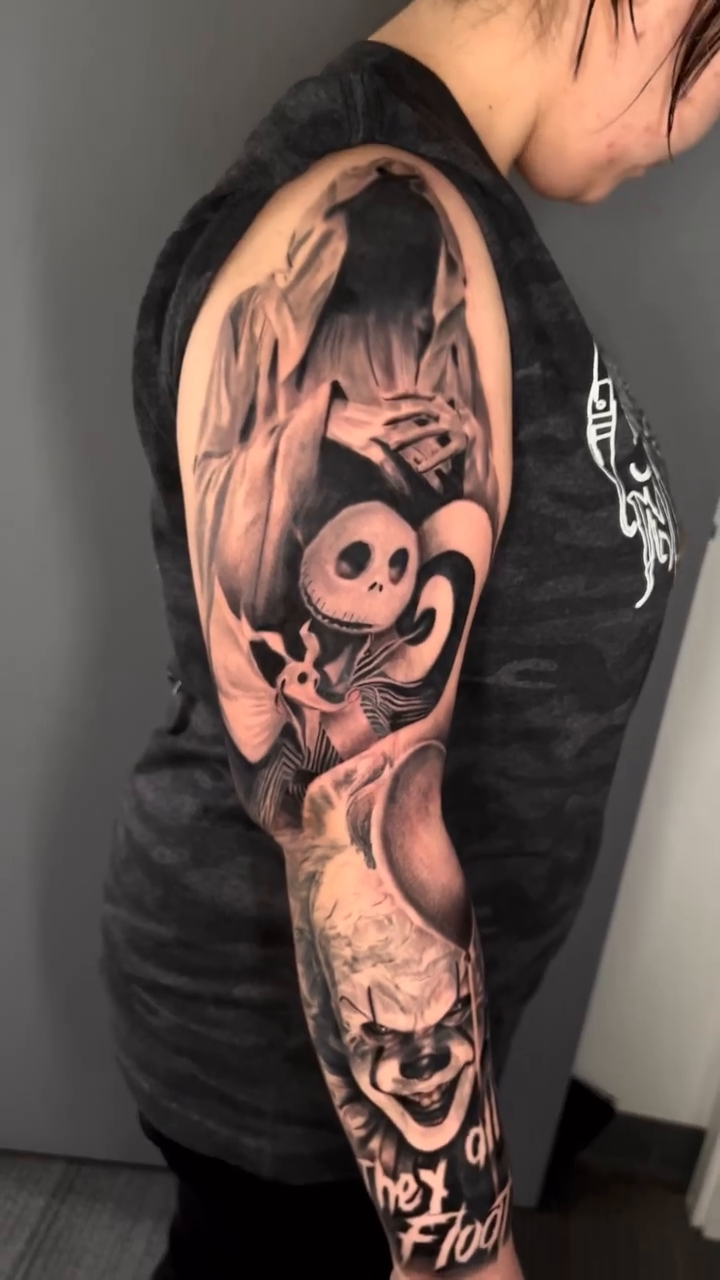 Tattoo by @nik__ink — dark_realism, black_and_grey