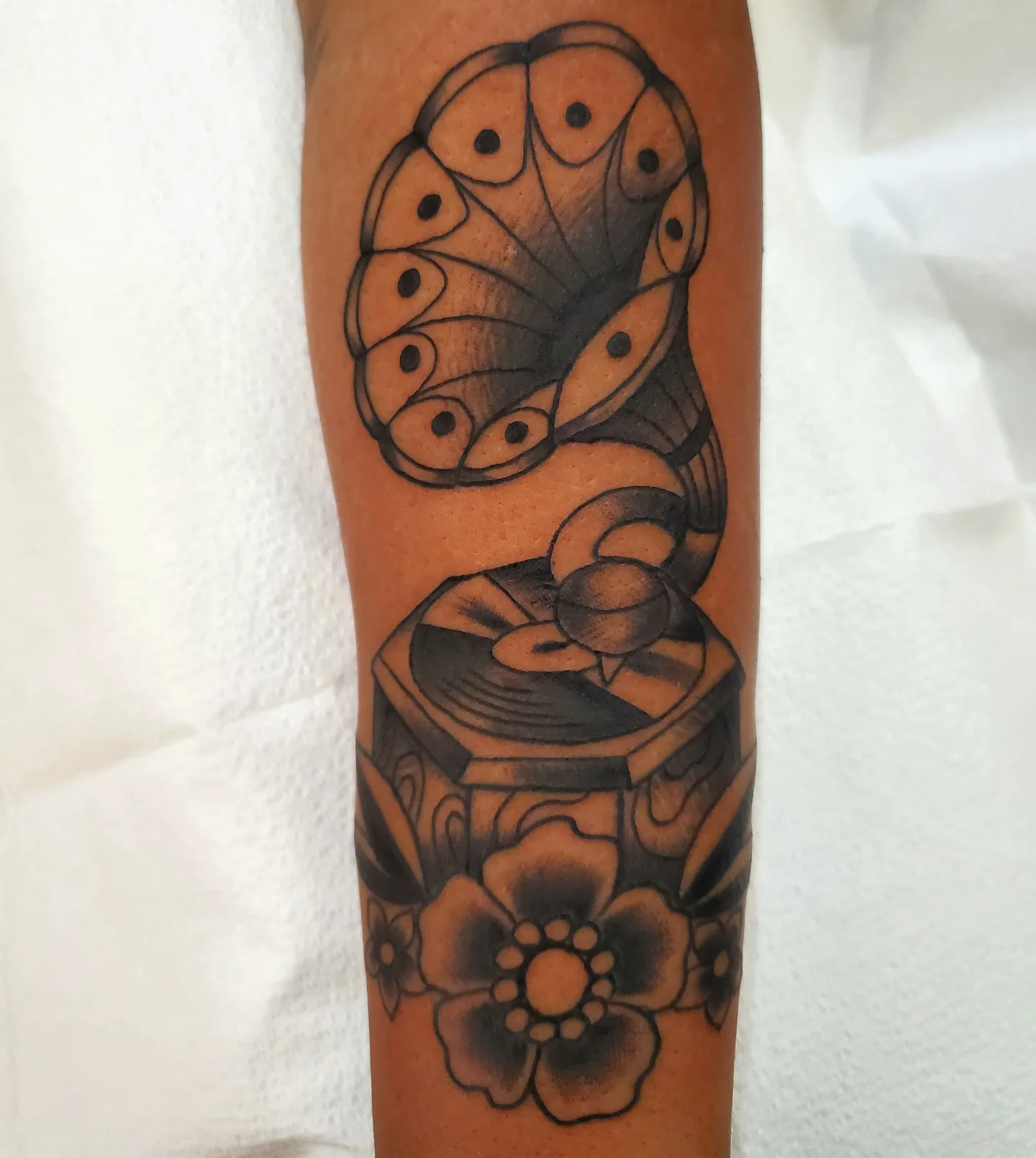 Tattoo by @ginnytattoo — black_and_grey