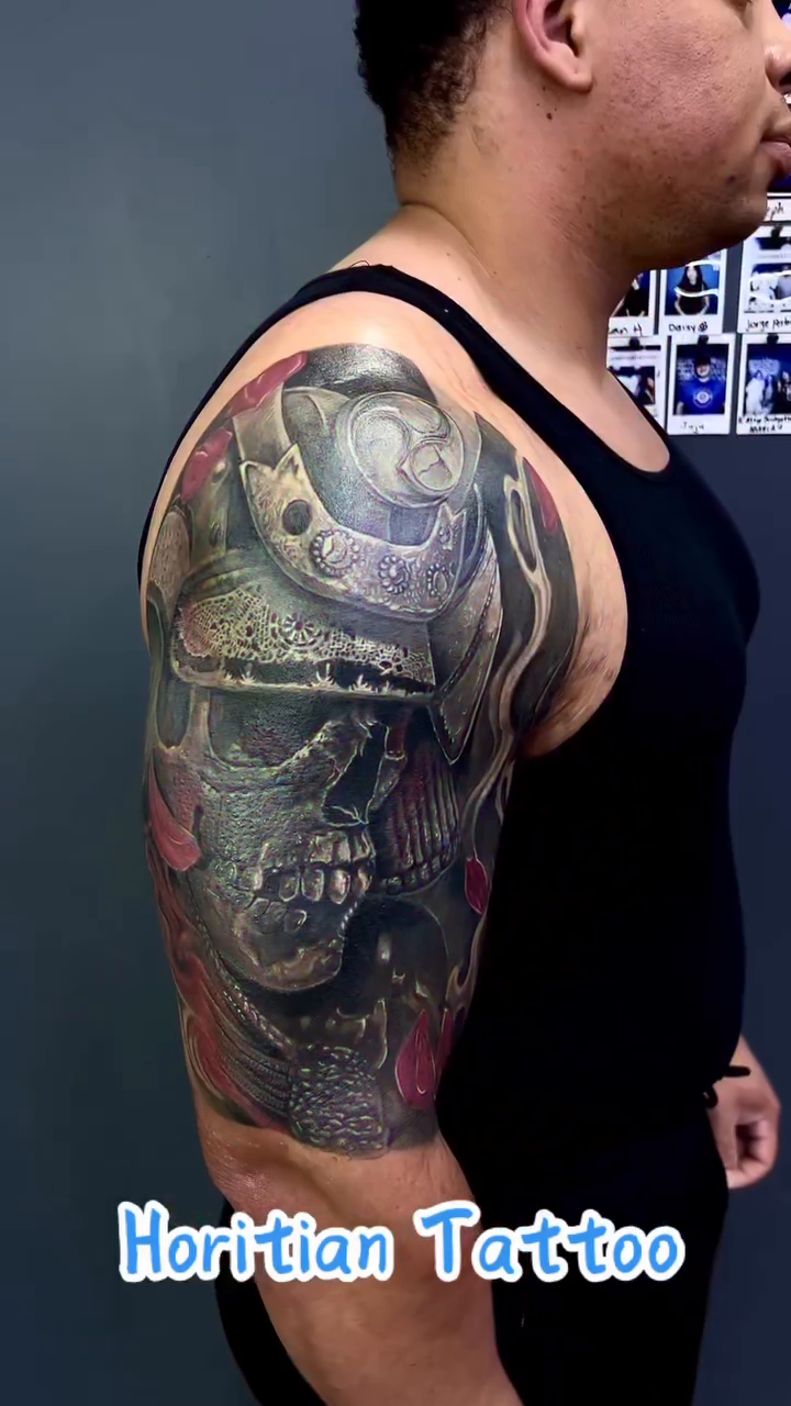 Tattoo by @tiantattooart — realism, black_and_grey