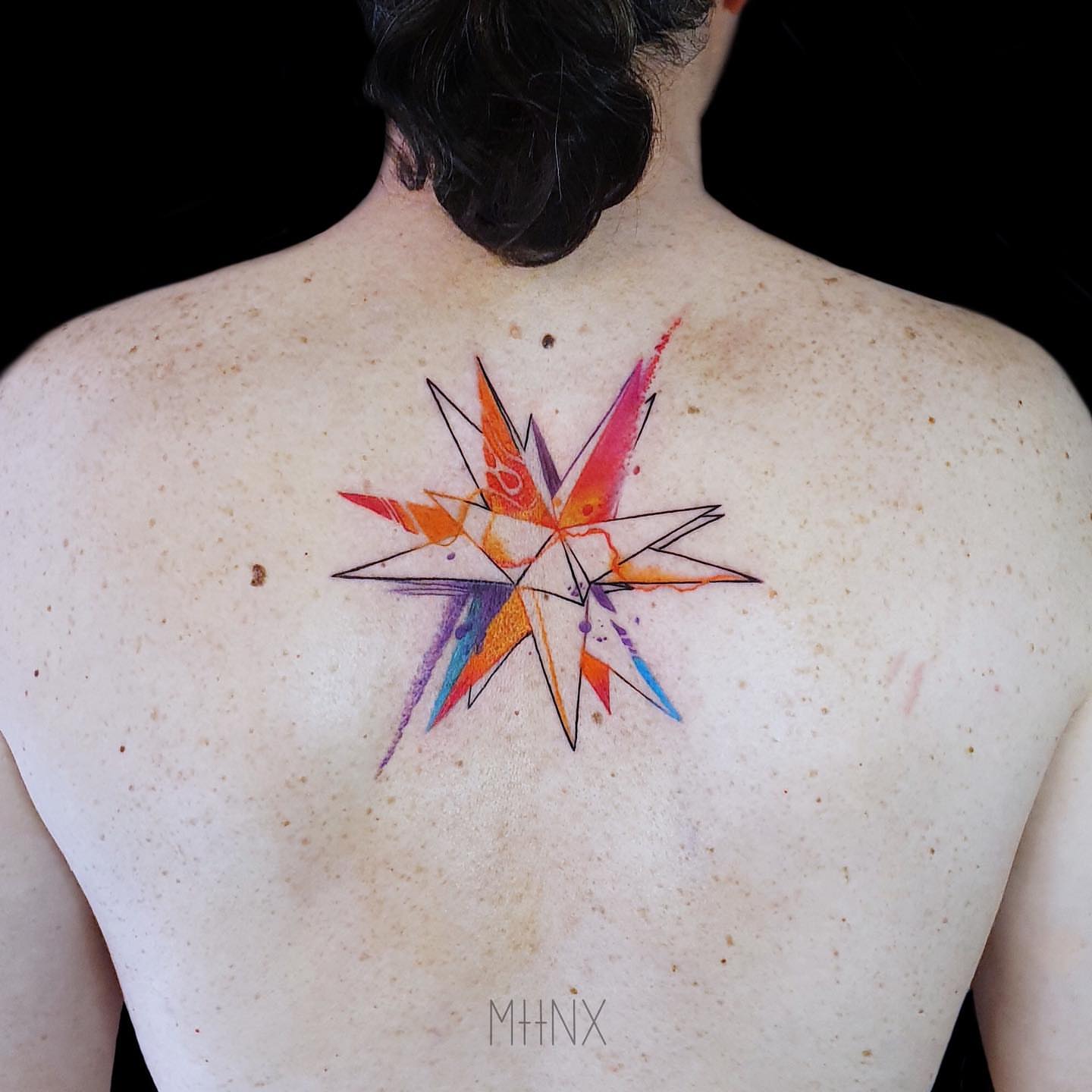 Tattoo by @mattynox — geometric, watercolor