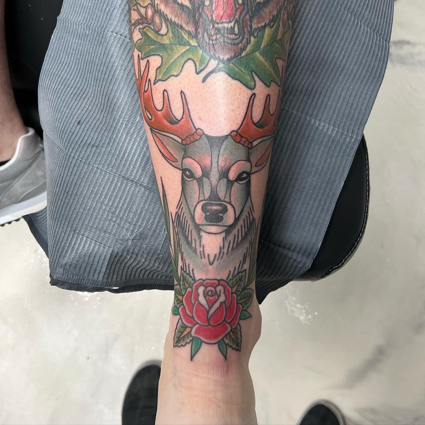 Tattoo by @downtowndb13 — american_traditional, realism