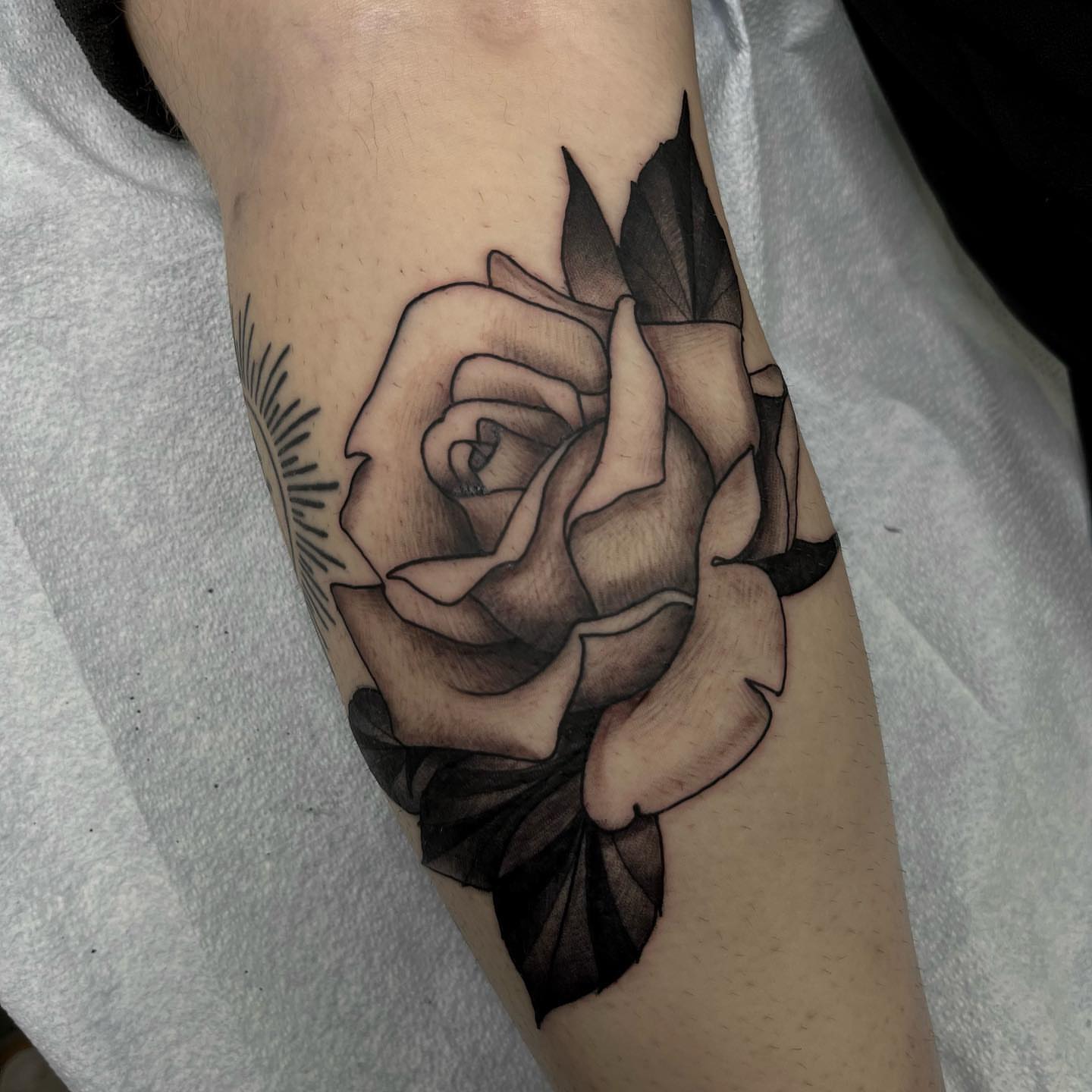 Tattoo by @joshgarte_ — black_and_grey