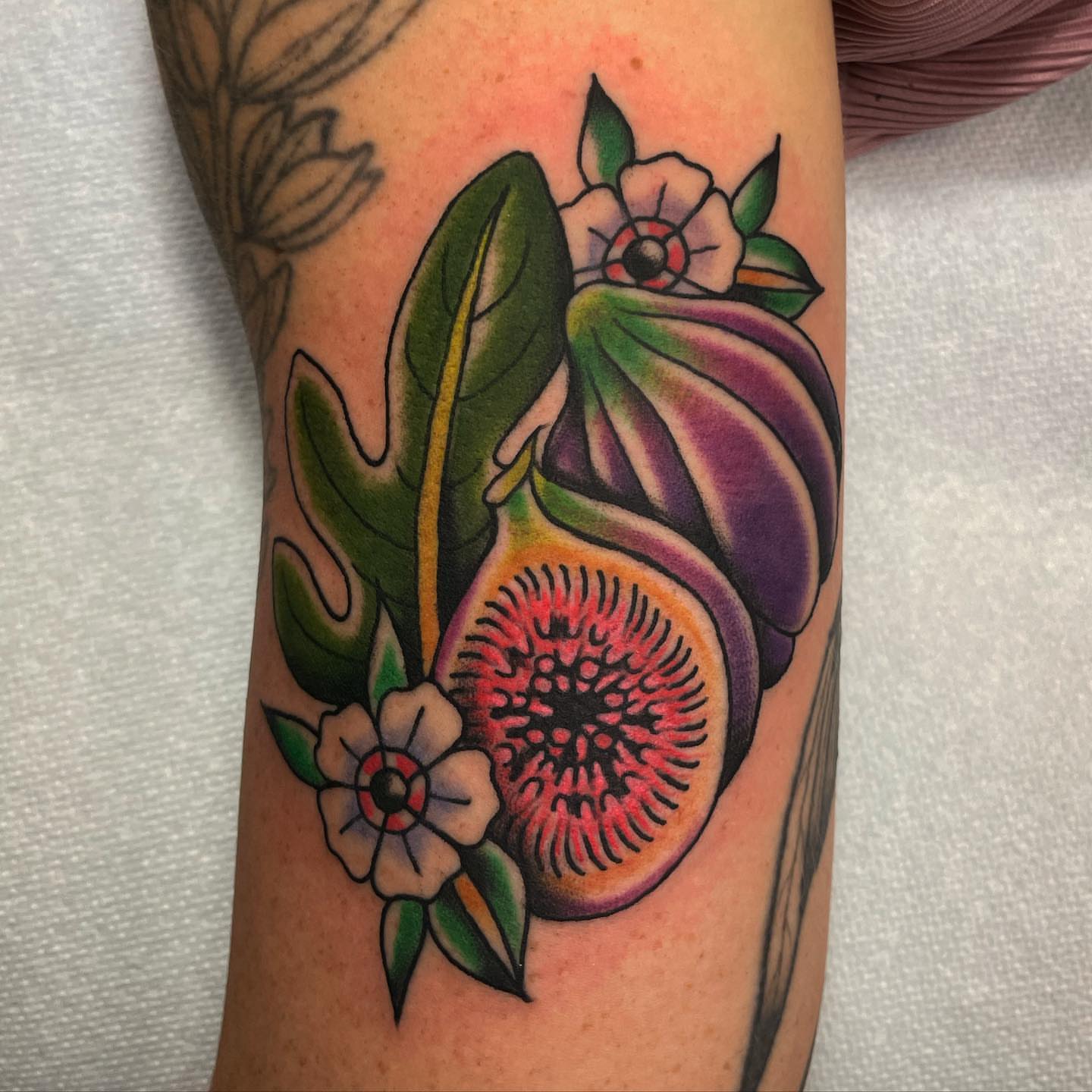 Passion fruit American traditional tattoo on the forearm by derrick b. π² Modern Traditional Tattoo