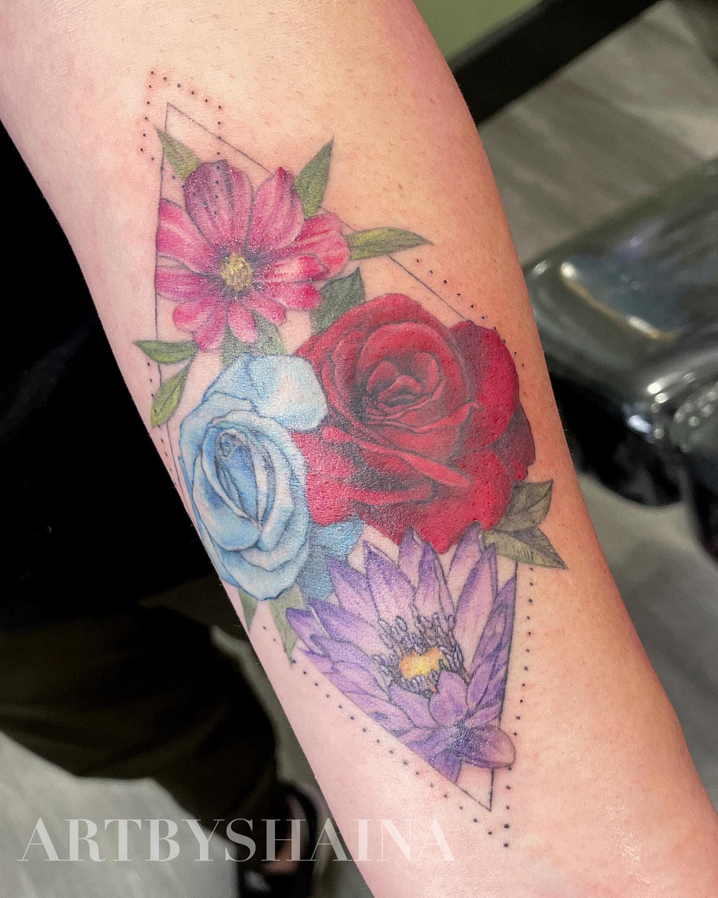 Tattoo by @artbyshaina — dotwork, realism