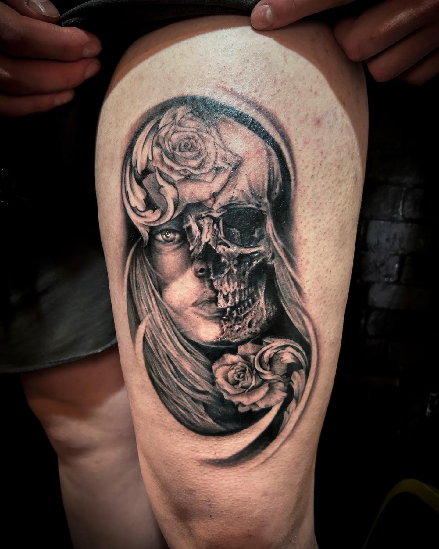 Tattoo by @gustavo.bulldogtattoo — realism, dark_realism