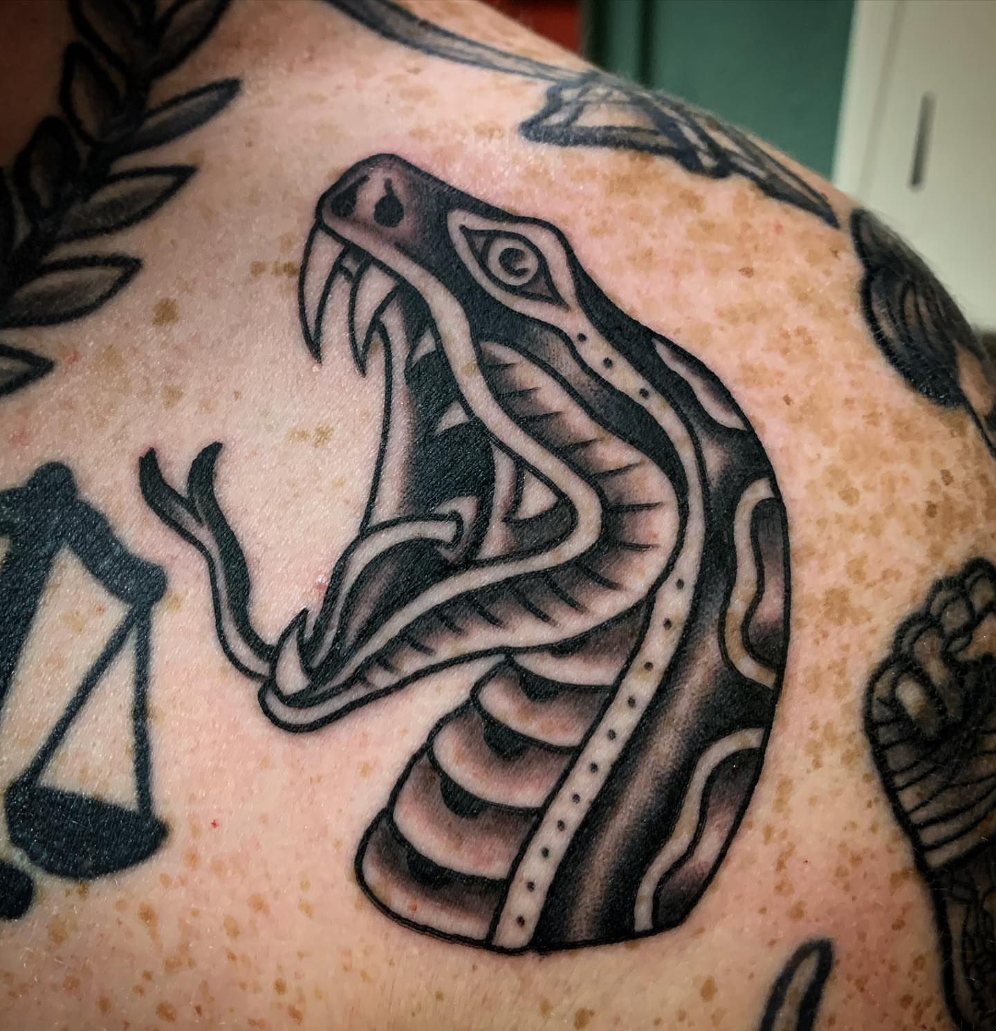 Tattoo by @frankphoenix — black_and_grey