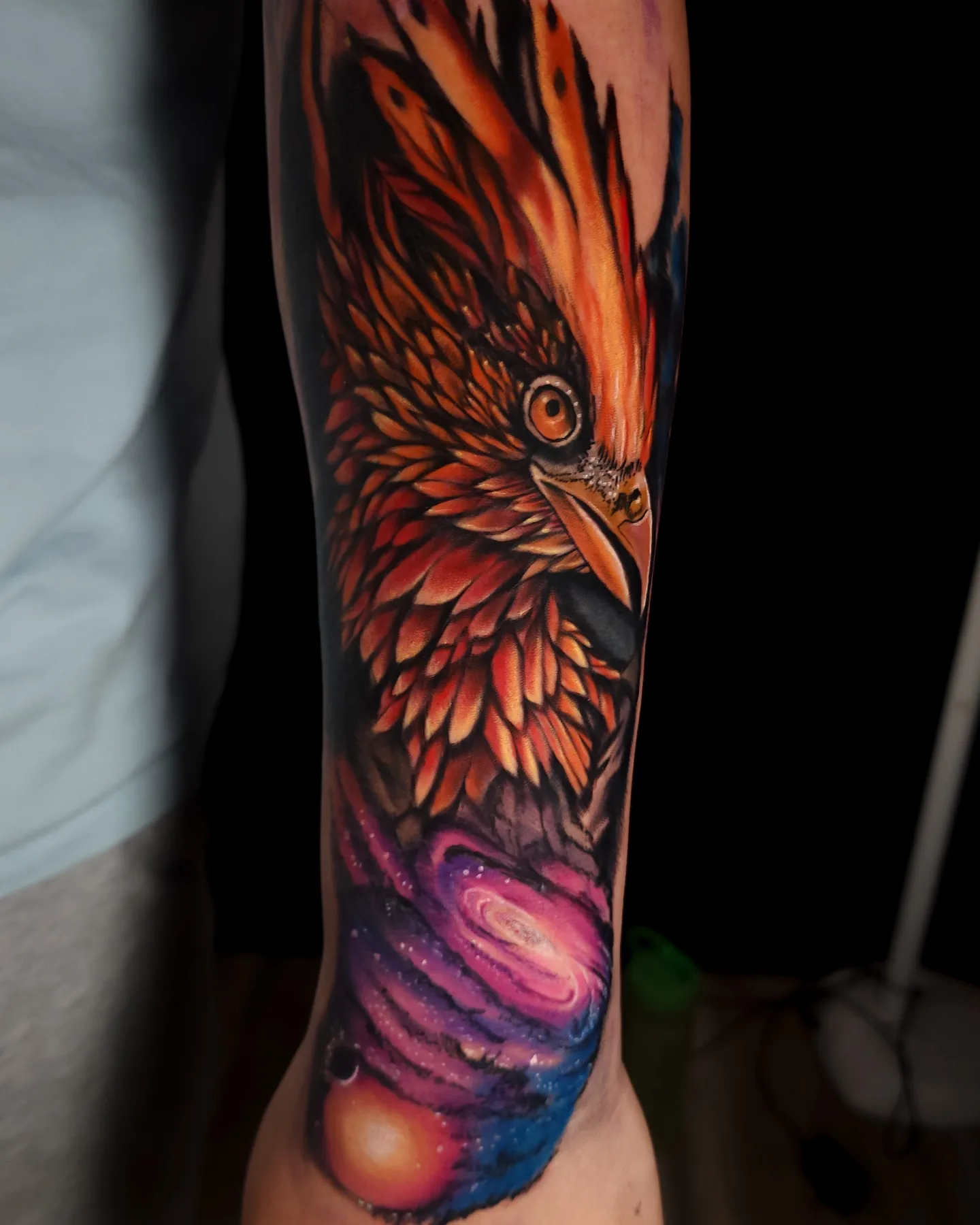 Owl realism tattoo on the forearm by Color Realism Tattoos - Metro Detroit
