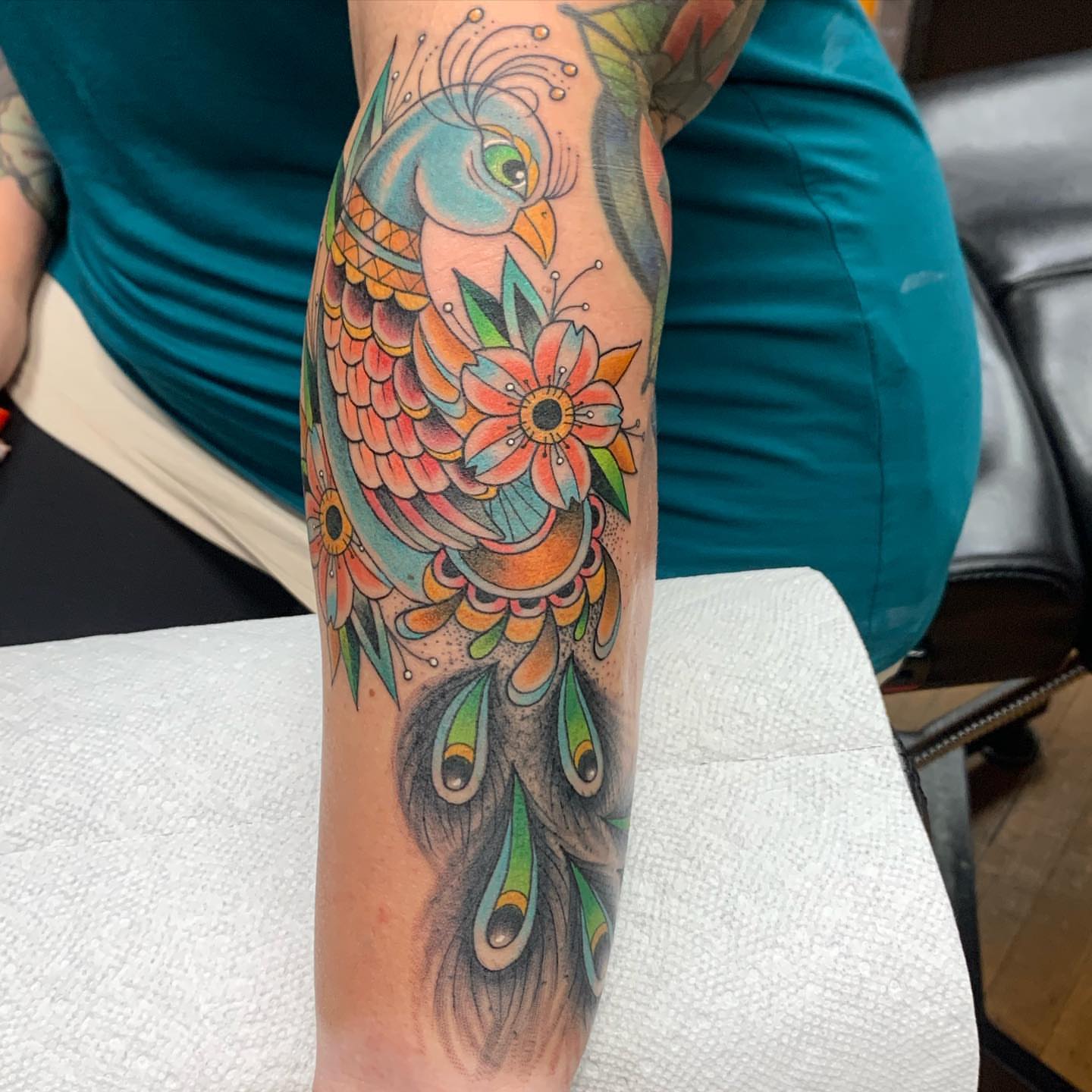 Tattoo by @oldetownescott — american_traditional, dotwork