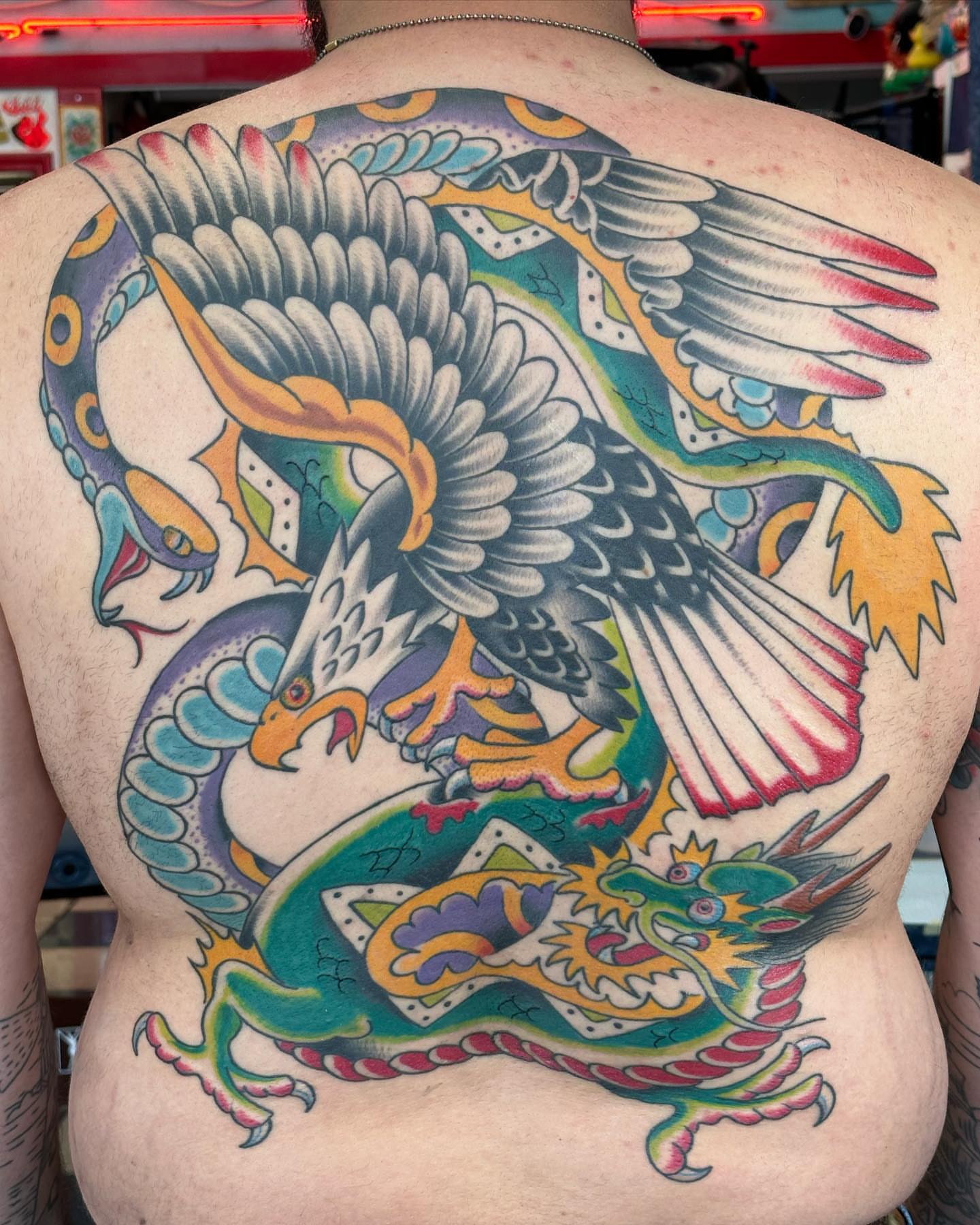 Tattoo by @david_steed — american_traditional, dotwork