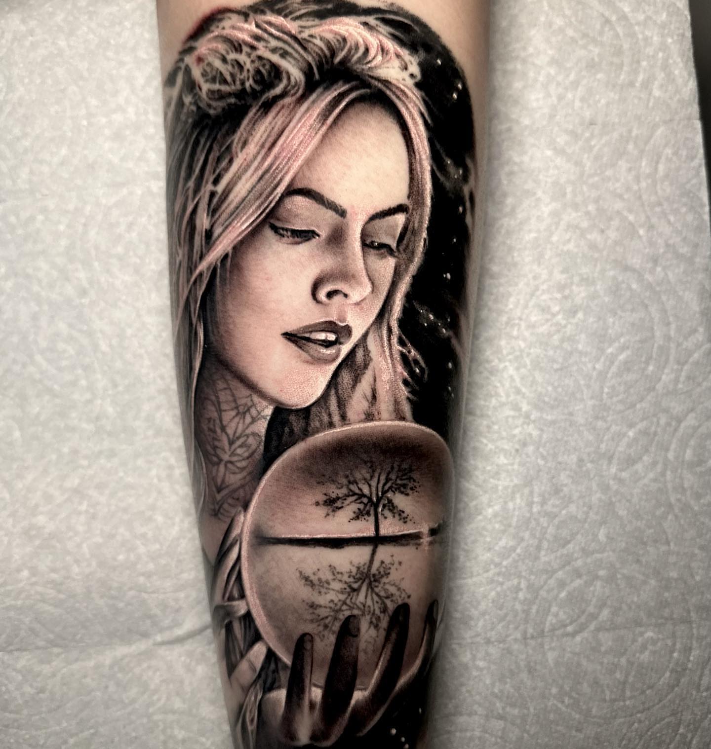 Tattoo by @gabejensentattoos — realism, black_and_grey